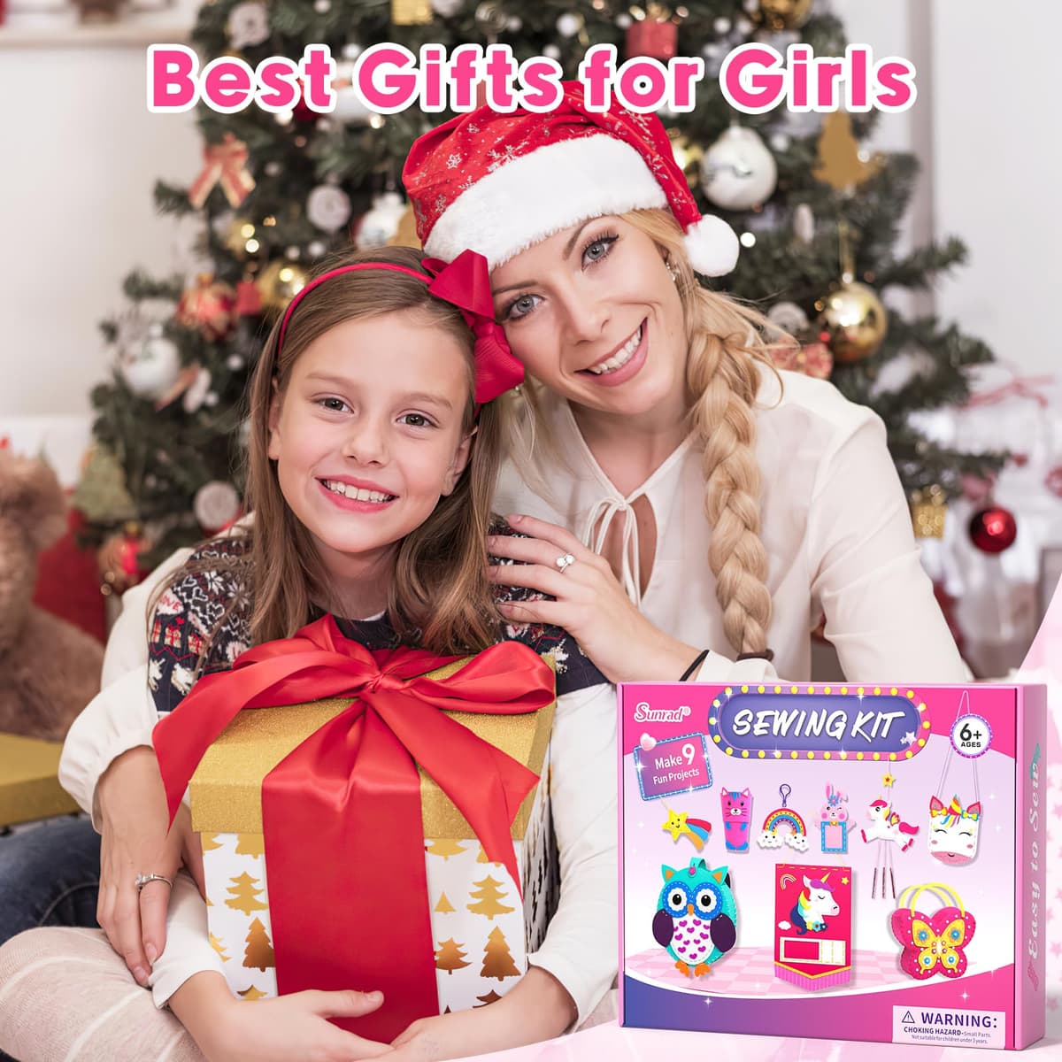 Sunrad Sewing Kit for Kids Toys for Ages 6-12 Girls, 9 Easy DIY Projects of Animal Felt Craft with Unicorn,Owl,Arts & Crafts for Beginner Gift for Girls Aged 6+ Suitable for Learning Sewing — view 8