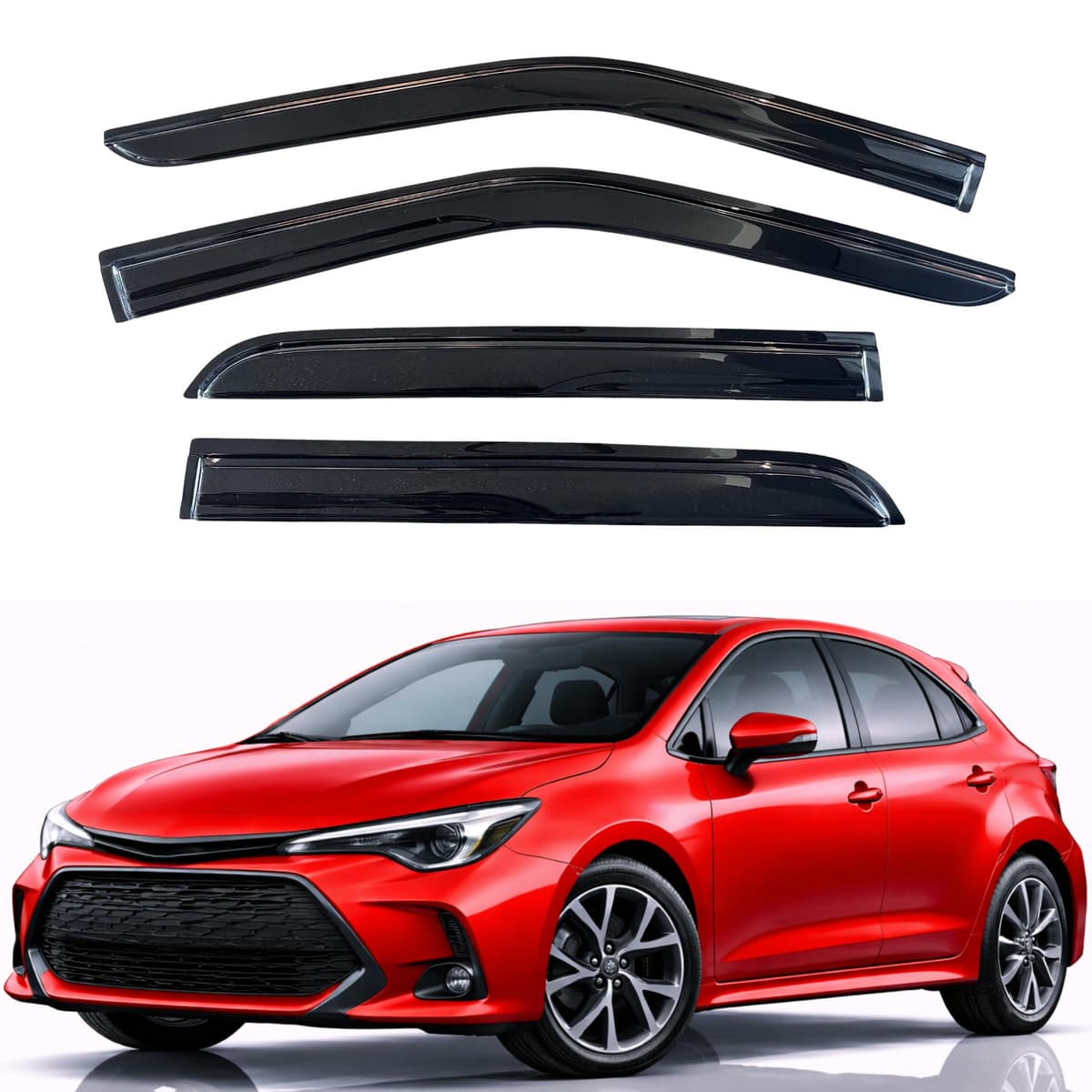 KPY Rain Guards Fit for 2006-2013 Lexus IS250 IS350, Out-Channel Window Visors Vent Wind Deflectors 4PC, Car Accessories for 06-13 Lexus is Series — view 238