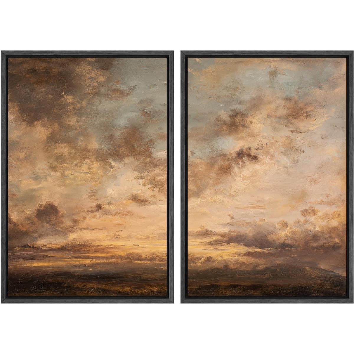 SIGNFORD Framed Canvas Print Wall Art Set Soft Hydrangea Pair Light Blue Florals with Green Leaves Illustration Modern Art Decorative Nordic Nature for Living Room, Bedroom, Office - 24"x36"x2 White — view 67