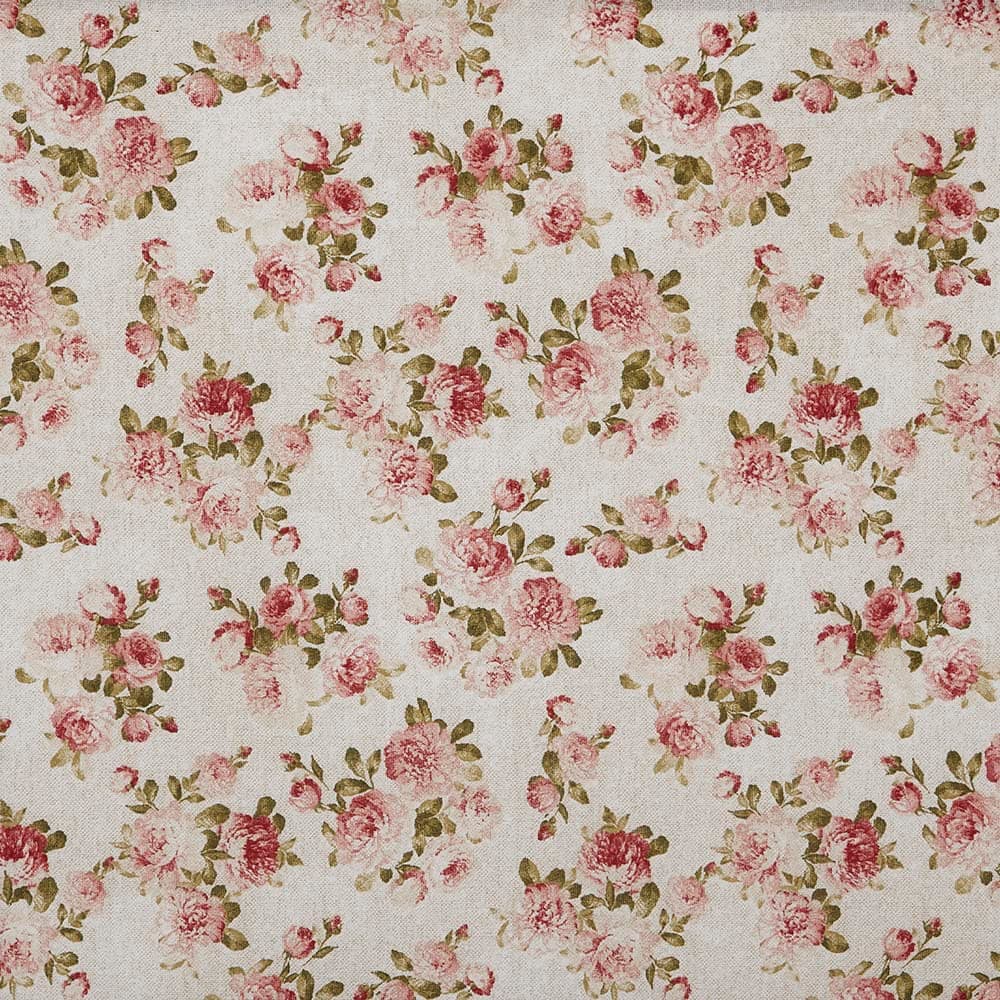 Kt KILOtela - Tela Loneta Estampada, Decoración, Tapizar, Cojines, Cortinas, Bolsos, Manteles, Costura Creativa, 100 cm Largo x 280 cm Ancho, Flores Sevilla, Rosa, Azul ─ 1 Metro — view 35