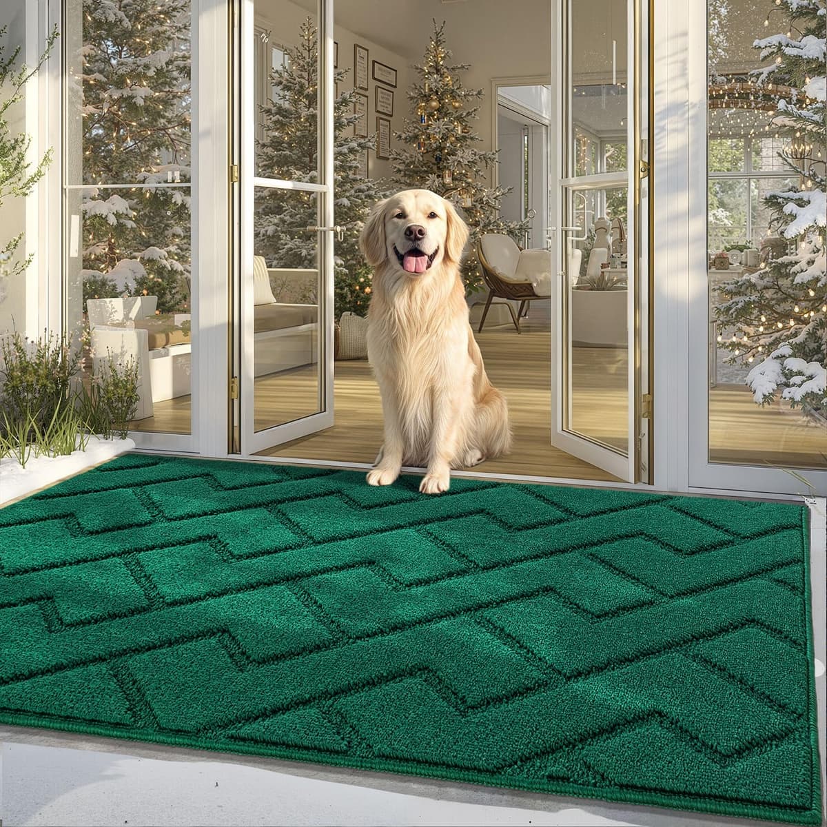 Biscpro Door Mats Indoor,Dirt Trapper Mat Absorbent Non-Slip Low Profile Doormat for Entrance,Inside, Kitchen,Front Door Mat Washable for Pets and Dogs— 50x80cm,Grey — view 62