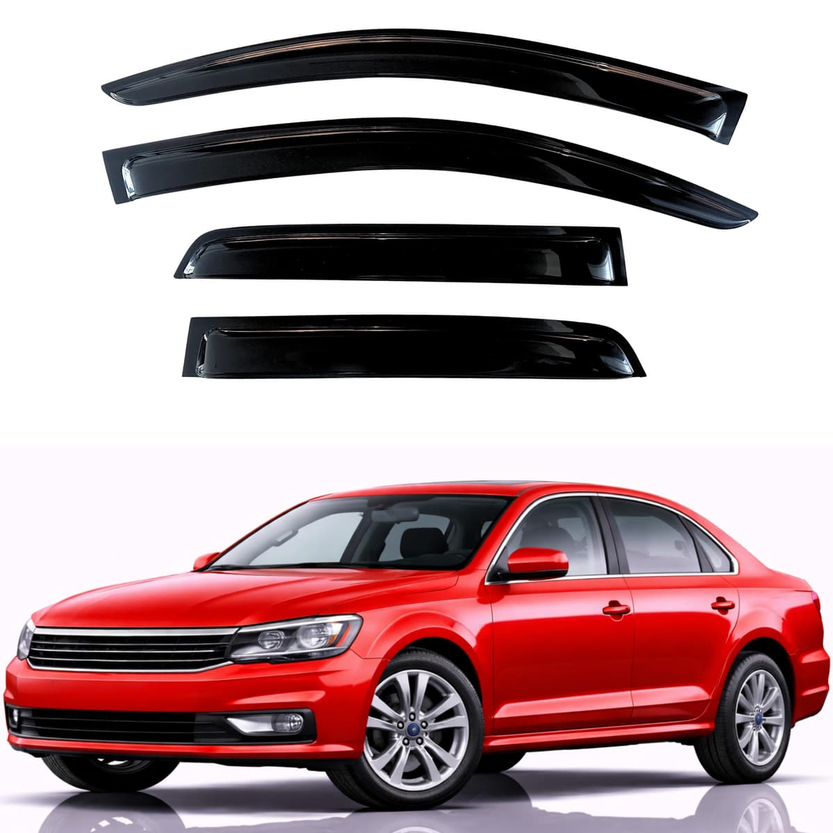 KPY Rain Guards Fit for 2006-2013 Lexus IS250 IS350, Out-Channel Window Visors Vent Wind Deflectors 4PC, Car Accessories for 06-13 Lexus is Series — view 231