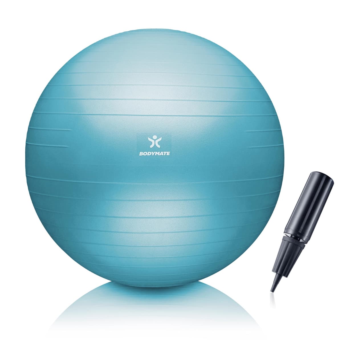BODYMATE Pelota de Ejercicio para Fitnes con Sistema antirreventones | con bombín | Bola de Yoga Pilates y Ejercicio | Balón para Sentarse | Balon de Ejercicio para Fitness — view 24