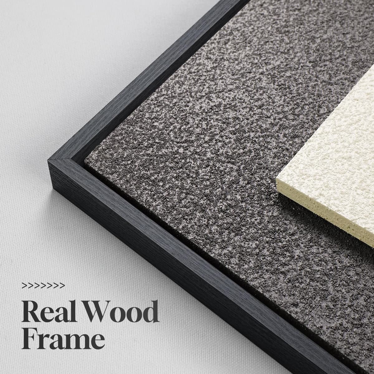 Large 3D Textured Framed Abstract Wall Art for Living Room, 3 Piece Modern Paintings Artwork for Walls, Black White Brown Geometric Sandstone Texture Pictures for Hallway Office Home Decor 24x36 In — view 5