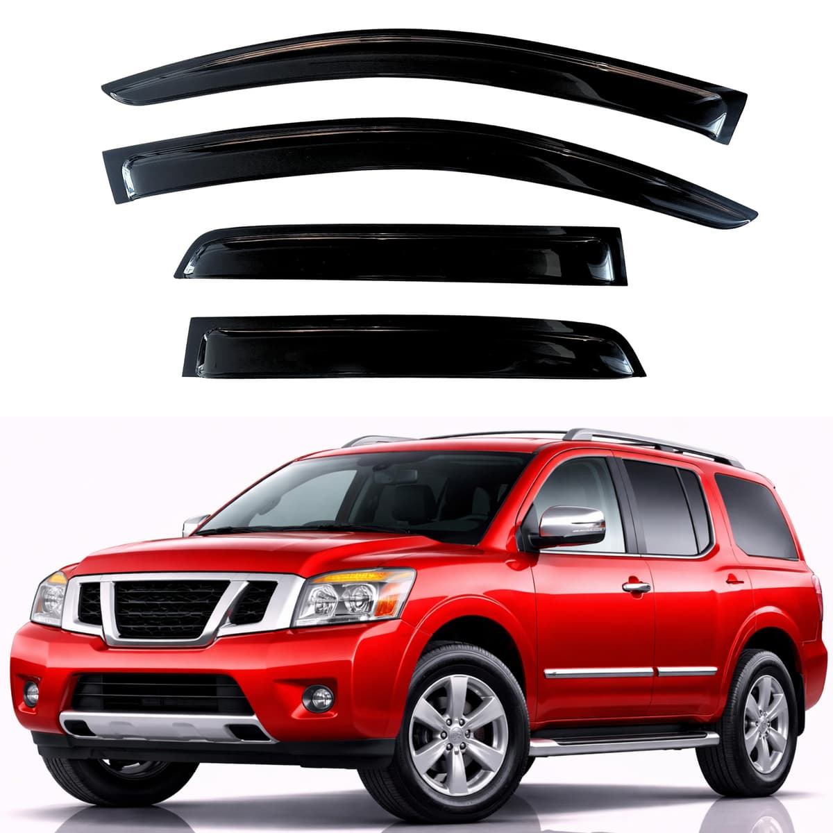 KPY Rain Guards Fit for 2006-2013 Lexus IS250 IS350, Out-Channel Window Visors Vent Wind Deflectors 4PC, Car Accessories for 06-13 Lexus is Series — view 254