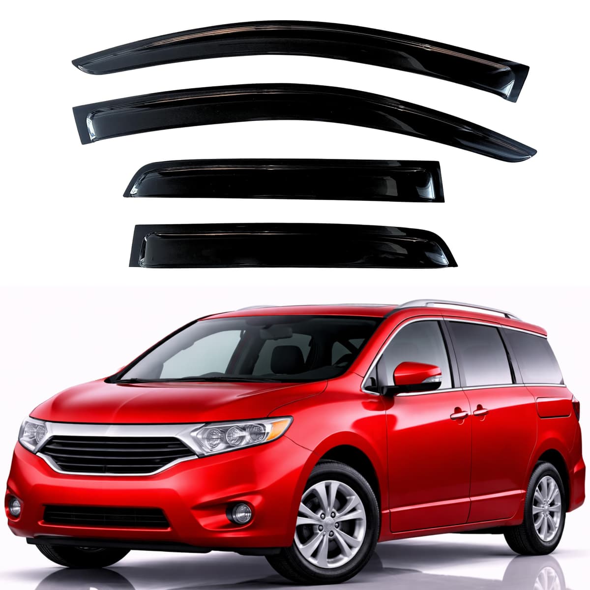 KPY Rain Guards Fit for 2006-2013 Lexus IS250 IS350, Out-Channel Window Visors Vent Wind Deflectors 4PC, Car Accessories for 06-13 Lexus is Series — view 97