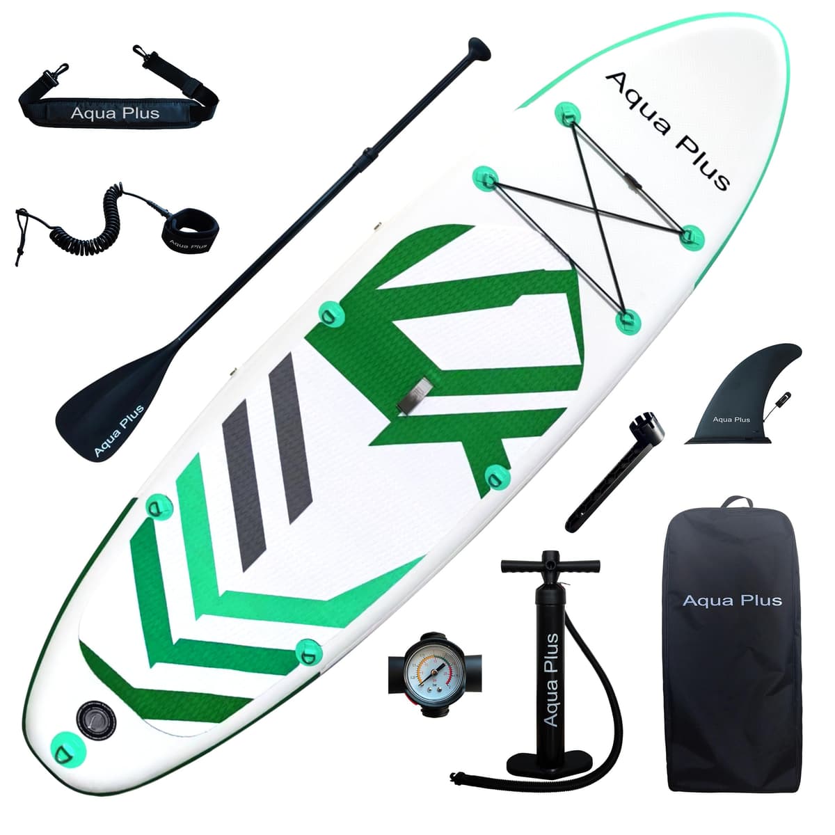 Aqua Plus Sup Inflable de 15cm de Grosor para Todos los Niveles de Habilidad, Paleta Ajustable, Bomba, Mochila de Viaje ISUP, Tabla de Remo Inflable para jóvenes y Adultos — view 9