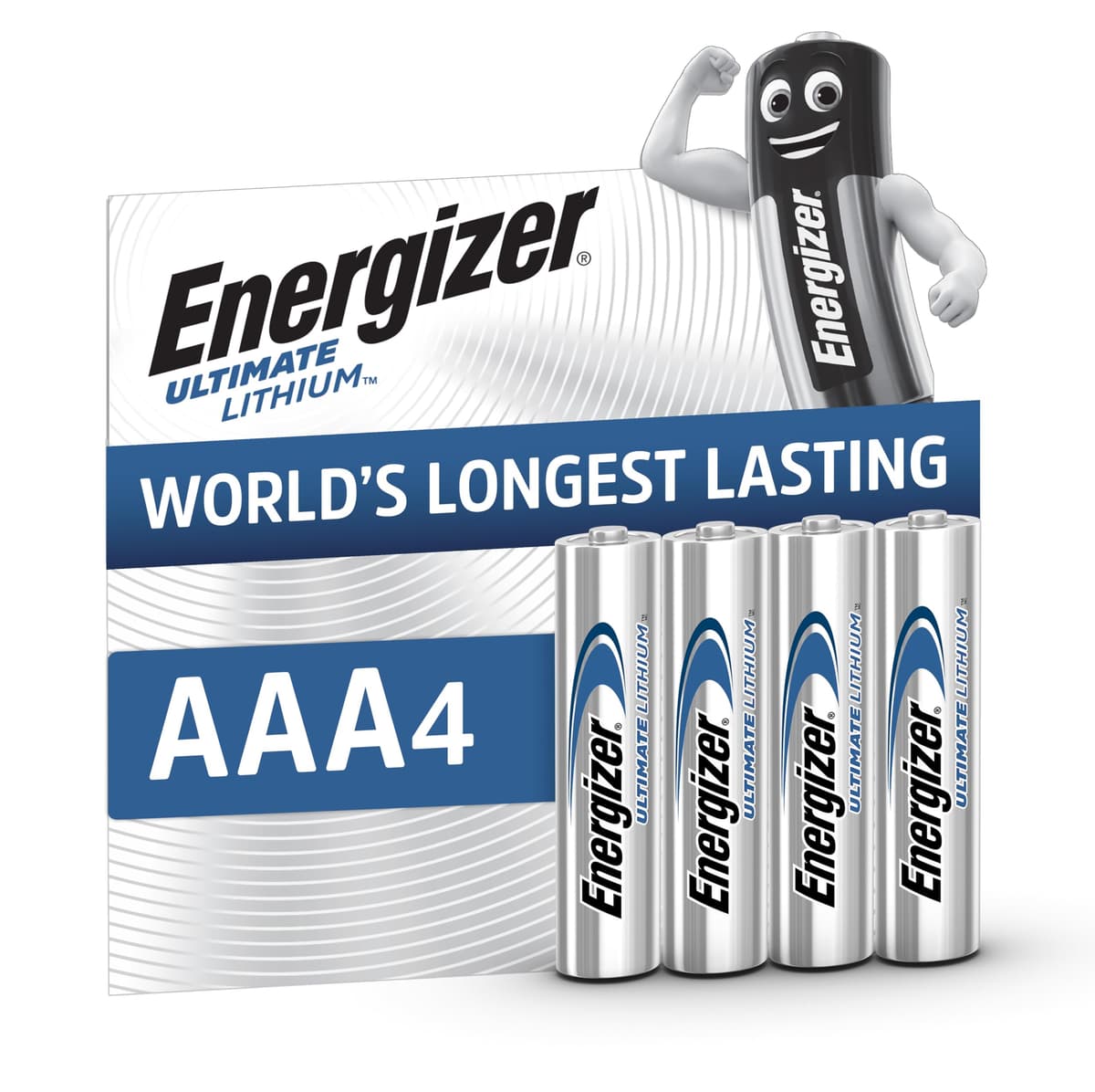 Energizer Ultimate Lithium AAA Pilas (Paquete de 4) - Una de Las Pilas AAA de Mayor duración del Mundo - para Dispositivos de Alto Consumo - Embalaje 100% reciclable - 25 años de Vida útil