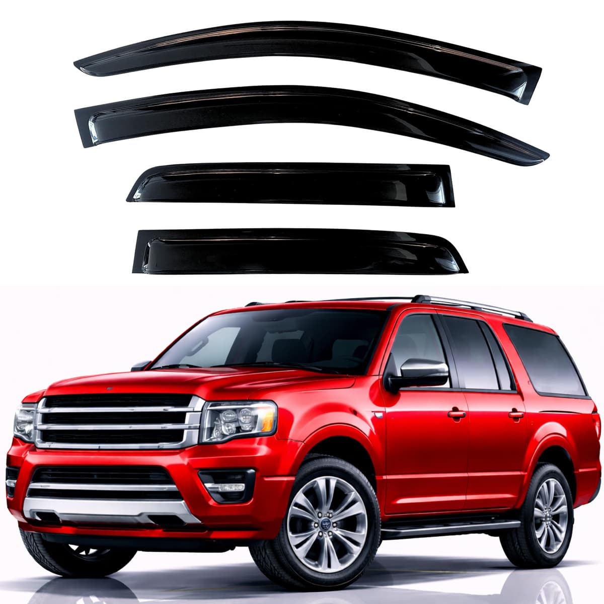 KPY Rain Guards Fit for 2006-2013 Lexus IS250 IS350, Out-Channel Window Visors Vent Wind Deflectors 4PC, Car Accessories for 06-13 Lexus is Series — view 149