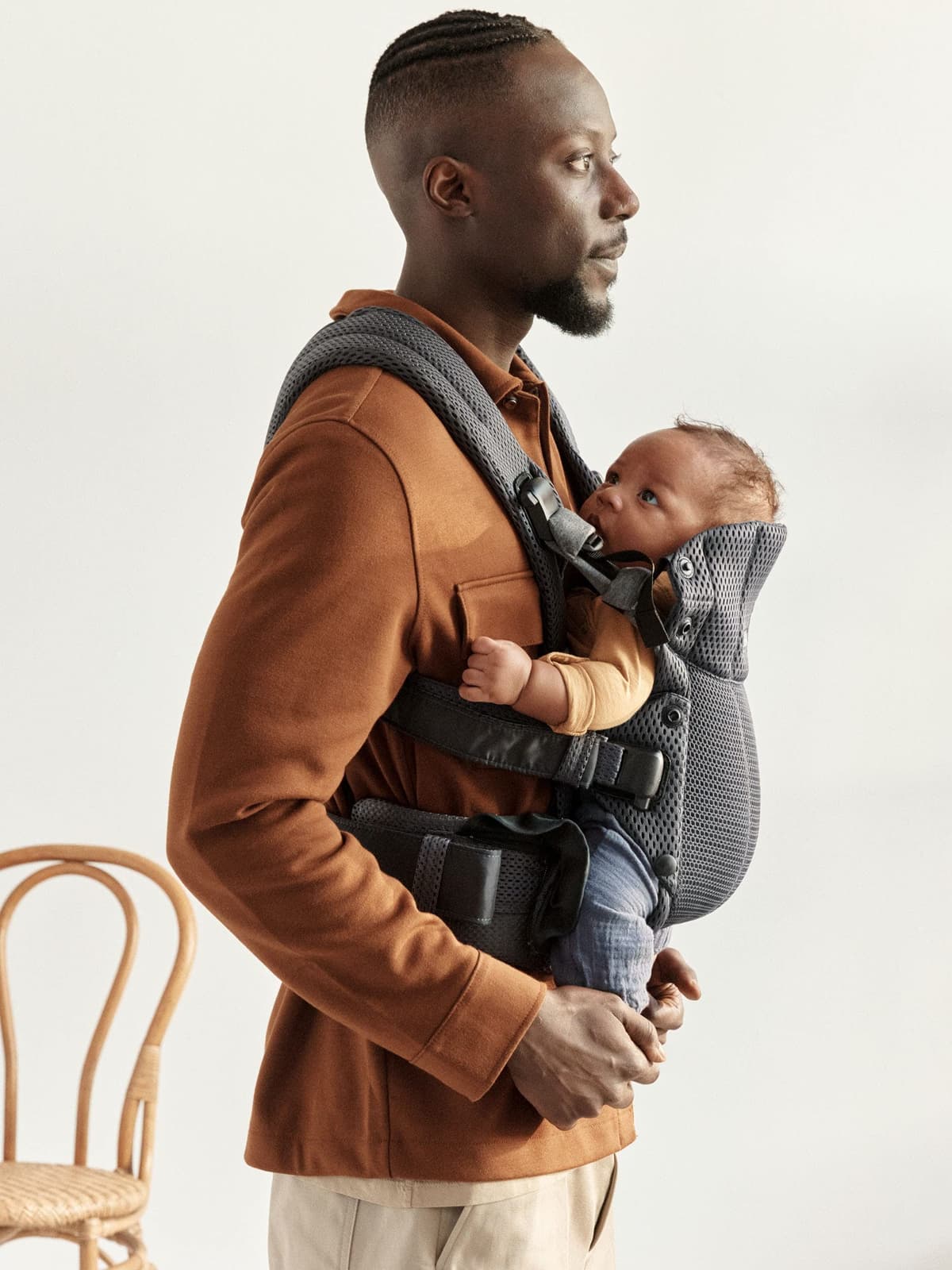 BABYBJÖRN Baby Carrier Harmony, 3D Mesh, Anthracite — view 3
