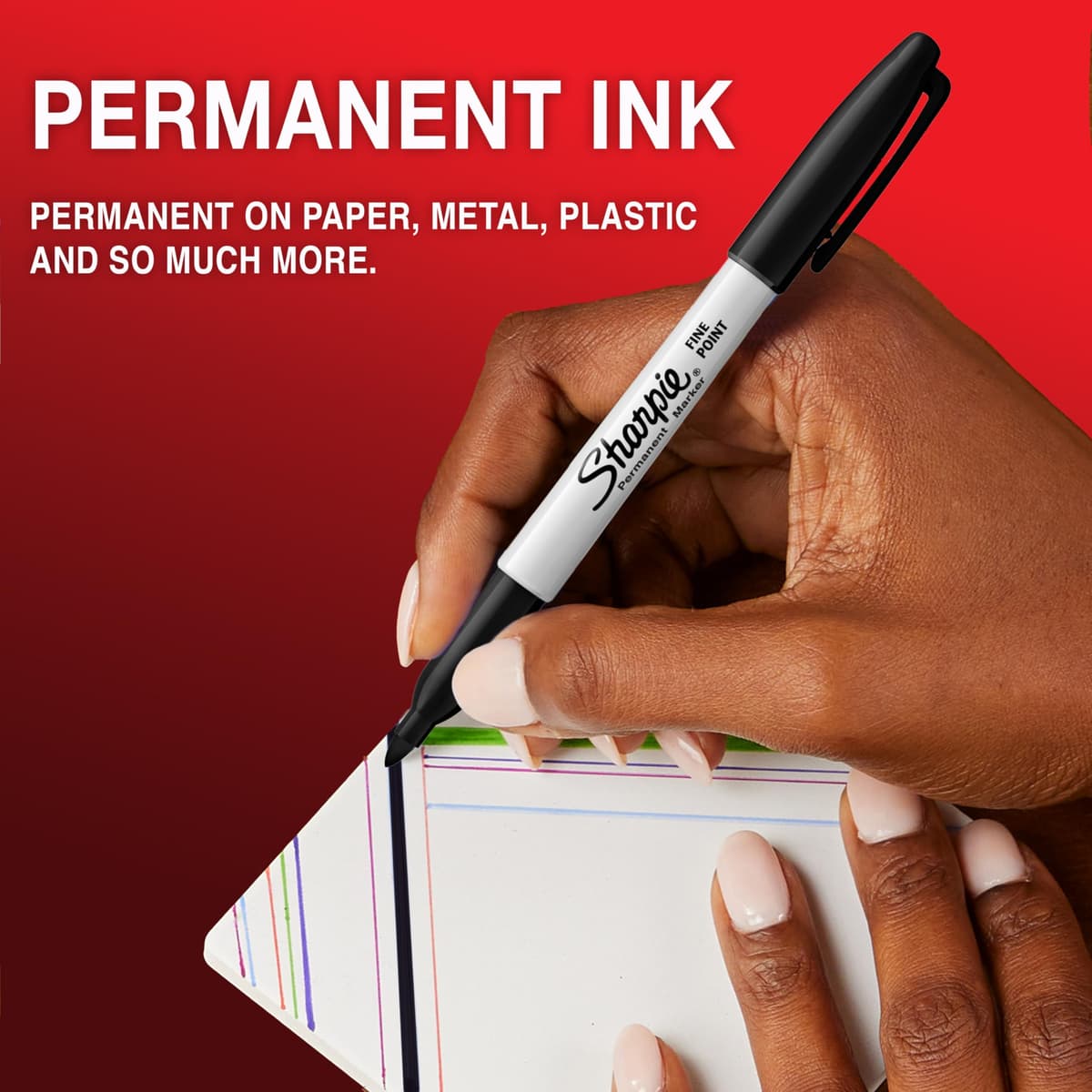 Sharpie Permanent Markers | Fine Point for Bold Details | Black Ink | 2 Marker Pens — view 2