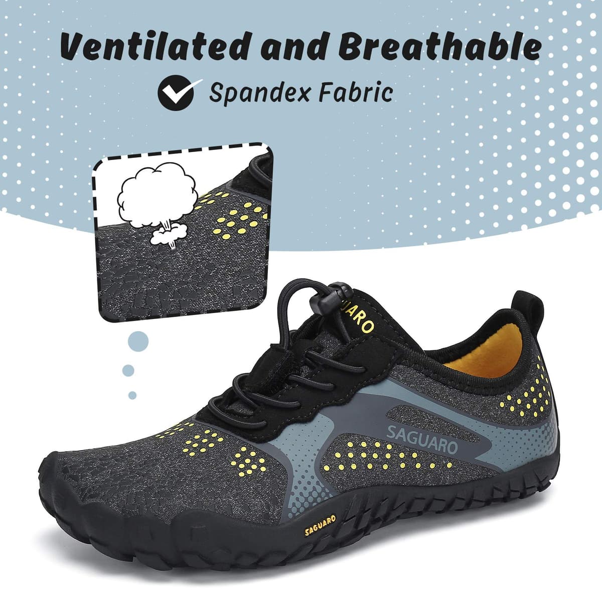 SAGUARO Niños Calzado Descalzos Zapatillas de Trail Niñas Transpirables Minimalistas Zapatillas de Deporte, 24-36 EU — view 2