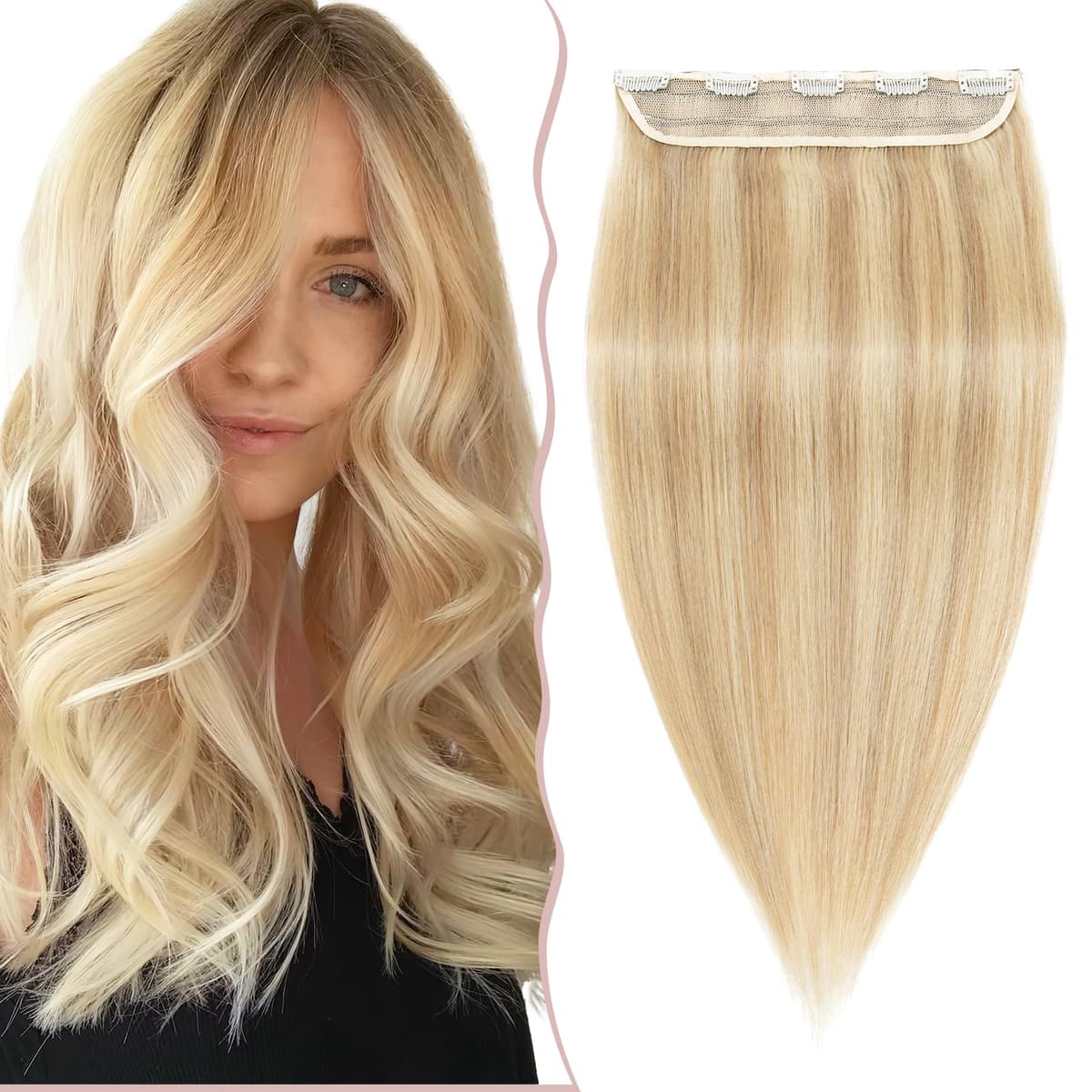 12 inch Clip in Hair Extension Human Hair One Piece 100% Real Remy [#2 Dark Brown] 3/4 Full Head Straight Hair Pieces for Women Invisible Short (40g) — view 28