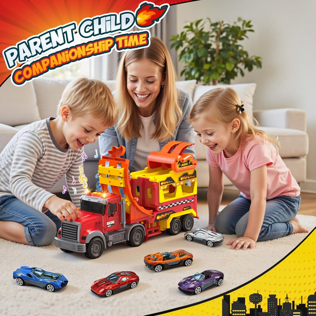 EUCOCO Juguetes Niños 2 3 4 5 6 Años, Camiones de Juguete para Niños Regalo Niño 2-6 Años Coches Cars Regalos de Cumpleaños Juegos Niños 2-6 Años — view 5