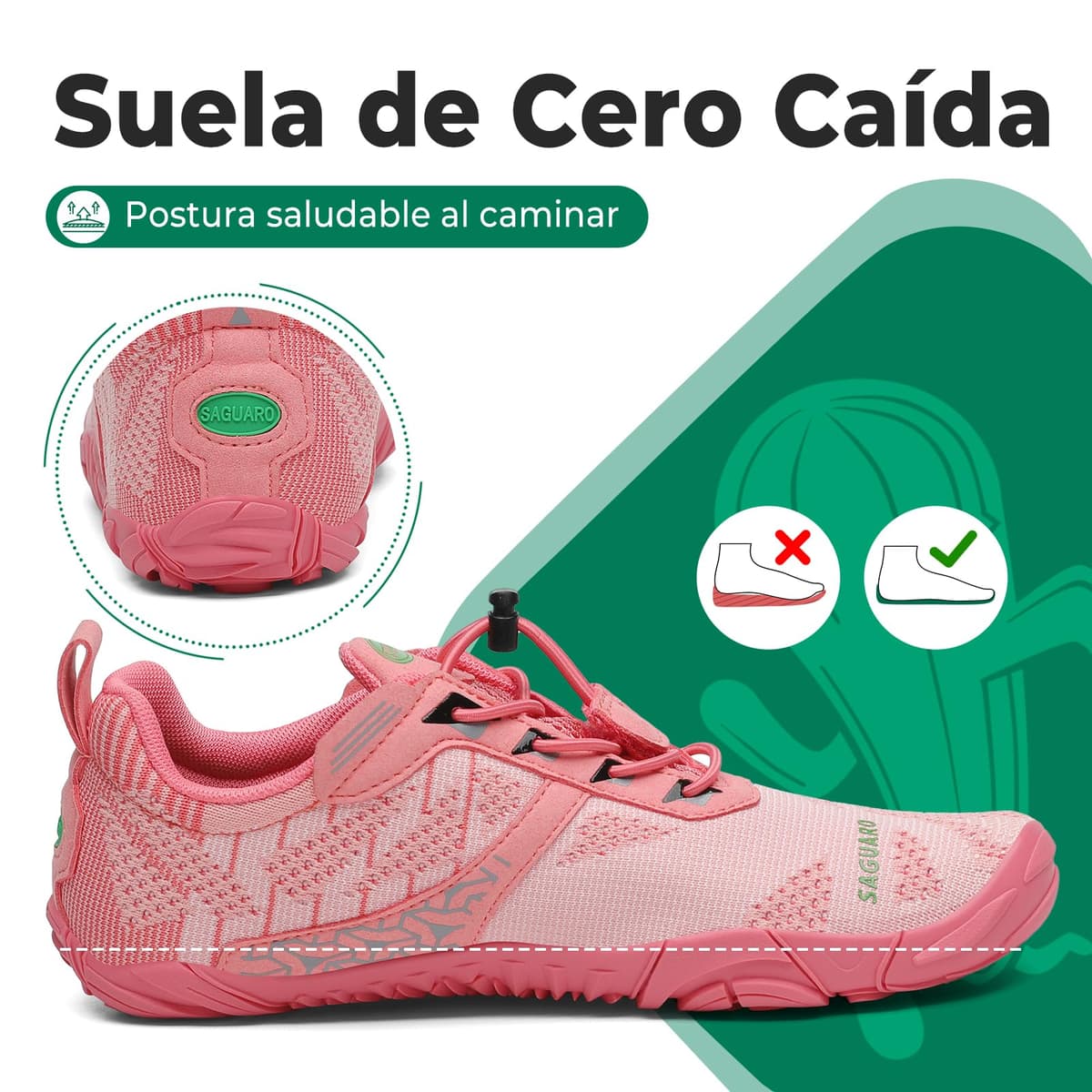 SAGUARO Punto Barefoot Zapatillas Minimalistas Hombre Mujer Gr.36-48 — view 4