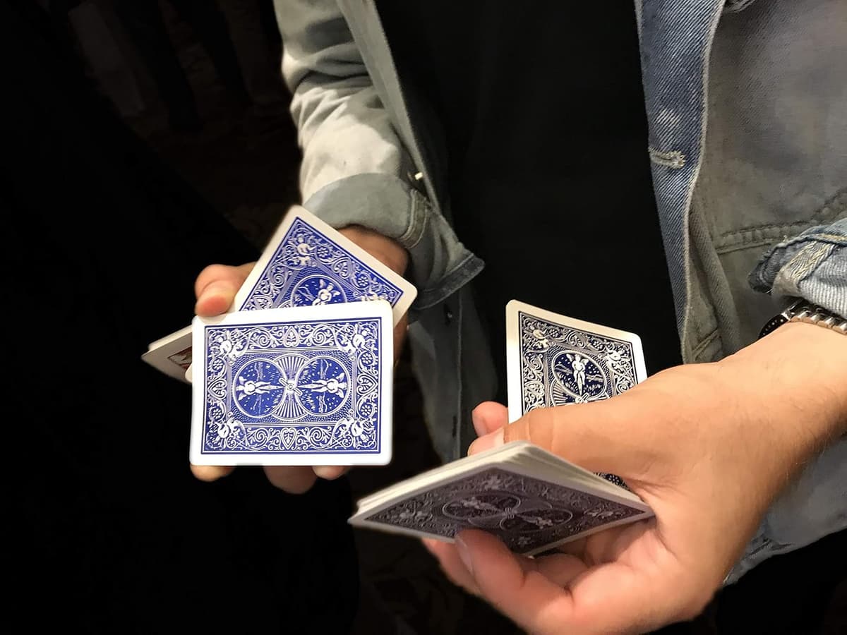 Bicycle® Standard index Playing Cards, 2 Decks, Red & Blue, Air Cushion Finish, Professional, Superb Handling & Durability for 14 years 3 inches x 4 inches x 1 inch Standard 2 Pack Single — view 3