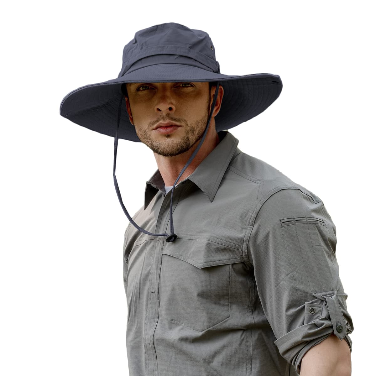 ZLYC Sombrero Tipo Militar de ala Ancha para Hombre, Impermeable, protección Solar al Aire Libre, Gorra de Pescador — view 11