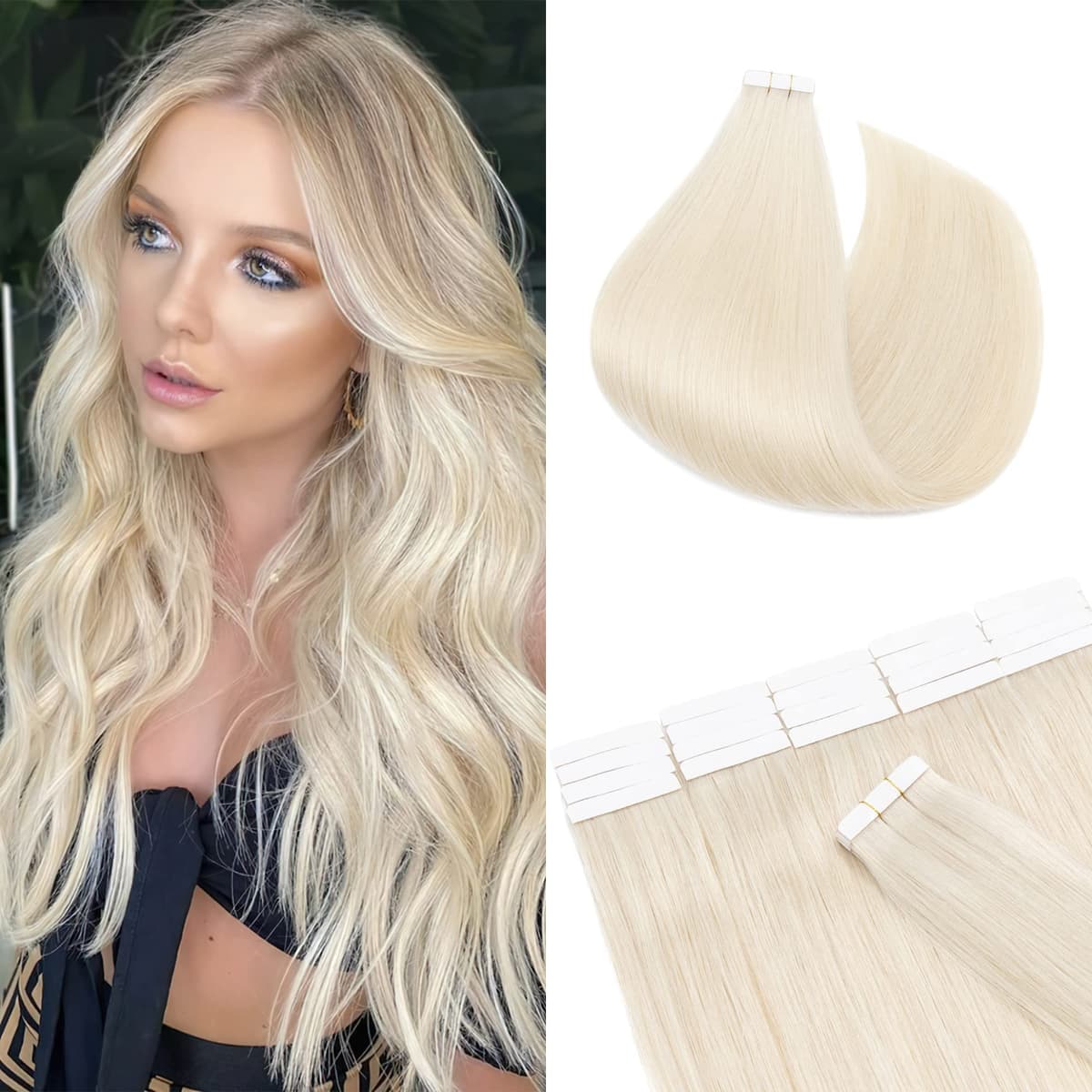 12"(30cm) SEGO 10PCS Extensiones Adhesivas Naturales Pelo Humano sin Clip [#4/27 Castaño Chocolate/Rubio Oscuro] Cabello 100% Remy Liso Balayage Tape in Human Hair (20g) — view 31