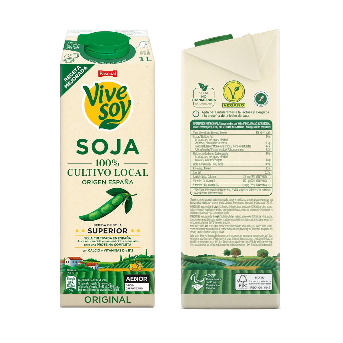 Vivesoy - Bebida Vegetal de Soja 100% Cultivo Local - Pack 6 x 1L — view 2