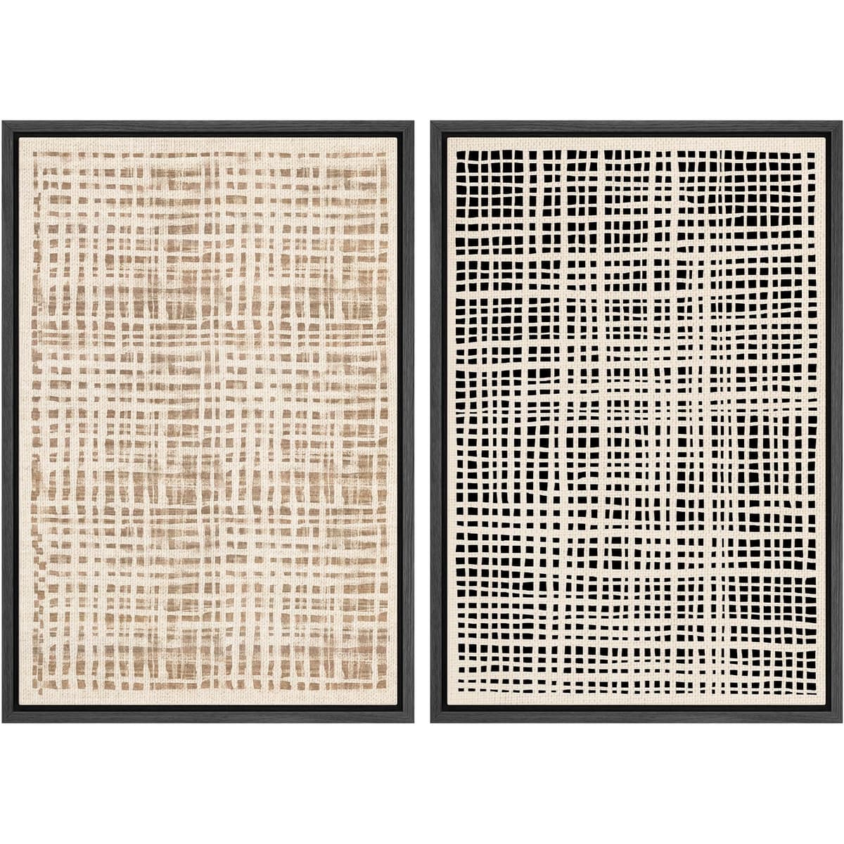 SIGNWIN Framed Canvas Print Wall Art Abstract Wave Pattern Modern Art Minimalist Neutral Decor for Living Room, Bedroom, Office - 16"x24"x2 Natural — view 45