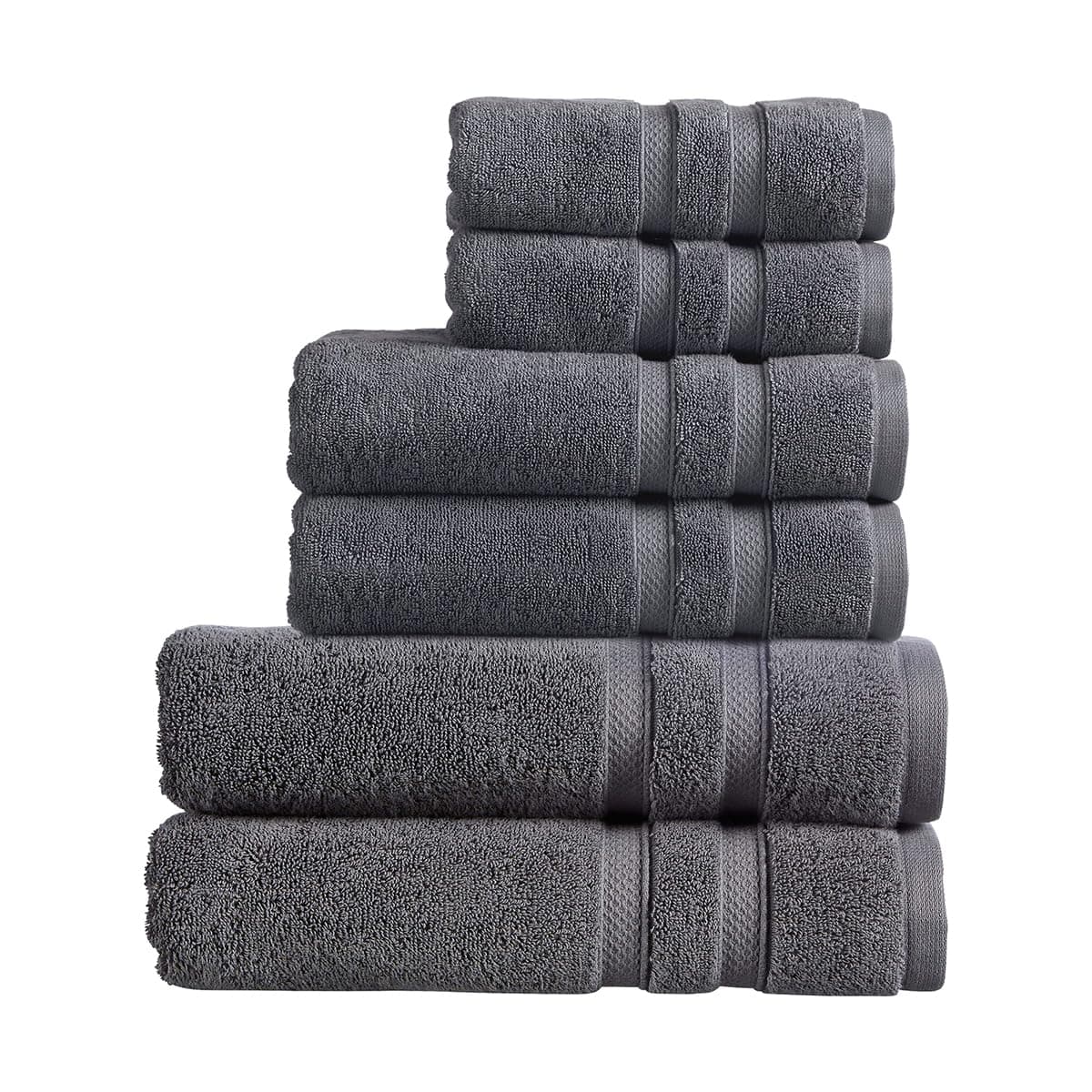 Christy Chroma Bath Towels | Set of 2 | Highly Absorbent Heavyweight 675GSM | Bold and Bright | Soft Velvety Smooth Bathroom Shower Towels | 100% Cotton | Sustainably Made | Ash Grey — view 15