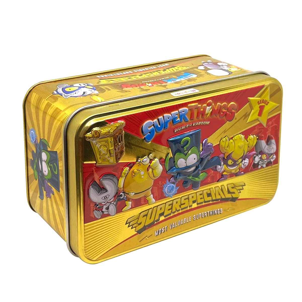 SUPERTHINGS Lata Gold Serie 5, Incluye el ultrararo (Kid Fury), los 2 líderes Dorados, los 6 capitanes Plateados y los 2 Aerowagons Dorados — view 6