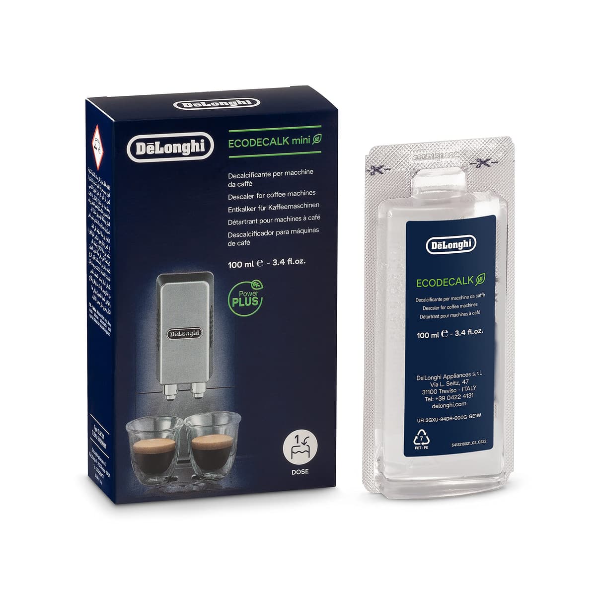 De'Longhi EcoDecalk Descaler DLSC500, 5 Decalcification Doses, Coffee Machine Descaler, Coffee Machine Maintenance Accessory, Plant-Based Ingredients, Bottle with 5 Doses, 500ml — view 11