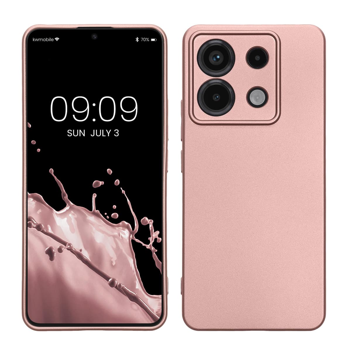 kwmobile Carcasa Compatible con Xiaomi Redmi Note 14 Pro 5G / Poco X7 Funda - Funda Ultrafina de TPU con Bordes elevados - Lavanda Metalizado — view 171