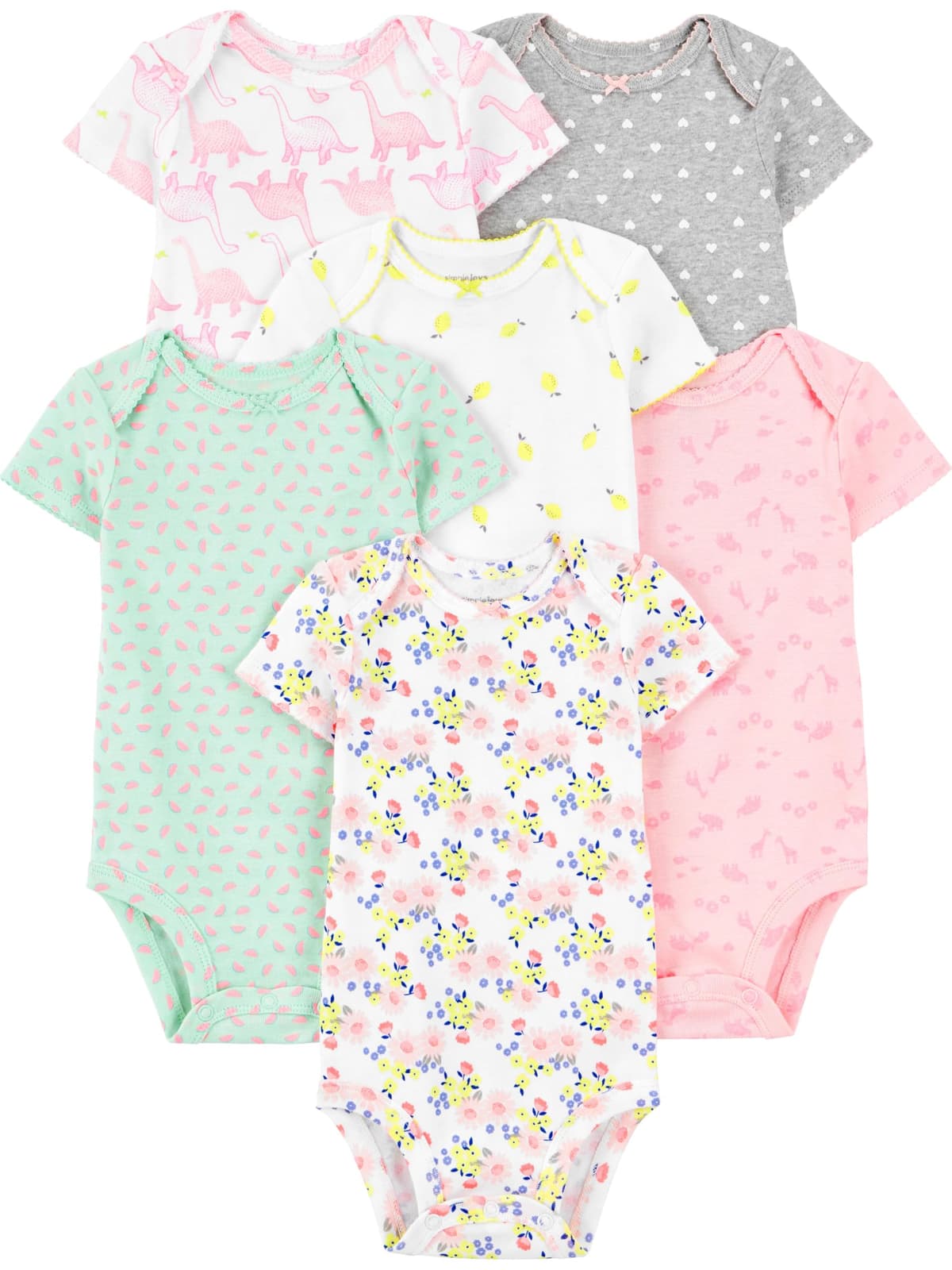 Simple Joys by Carter's Baby Girls' Bodysuit (Pack of 6) — view 5