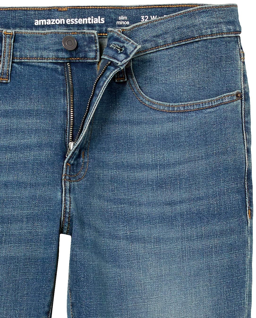 Amazon Essentials Hombre Vaqueros Ajustados - Colores interrumpidos — view 4