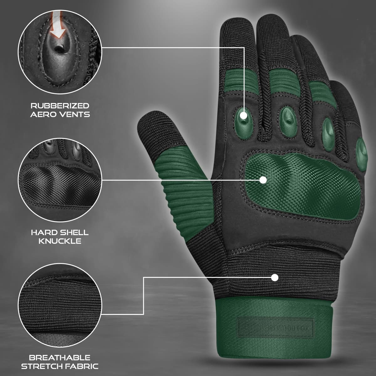 WESTWOOD FOX WFX Motorcycle Gloves for Men and Women Hard Knuckle Full Finger Touchscreen Motorbike Gloves for Bike Riding — view 5