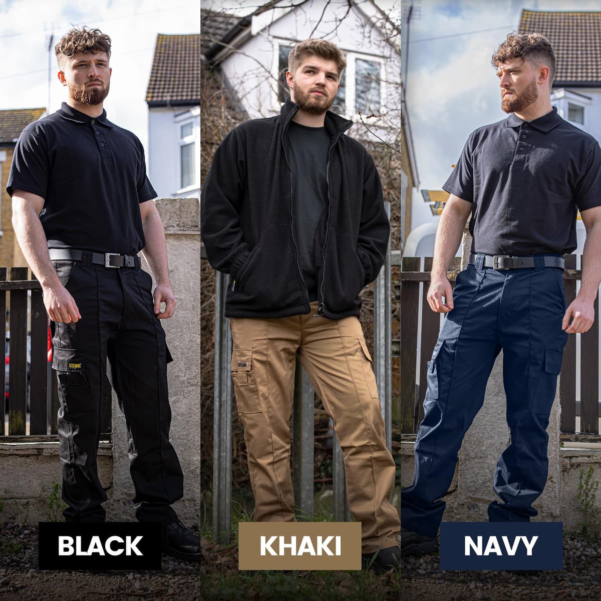 SITE KING Mens Cargo Combat Work Trousers Sizes 28 to 56 with Button & Zip Fly — view 5