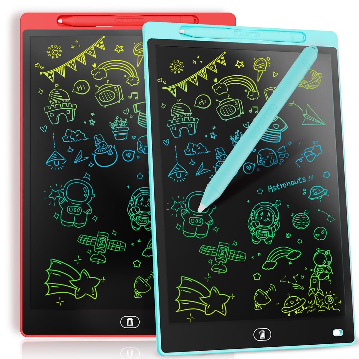 Genialba Tableta de Escritura LCD de Colores de 8,5, Tablero de Dibujo Electrónico - Tablero de Grafiti con Pizarra de Dibujo Borrable Portátil, Regalo para Niños (Rosa) — view 19