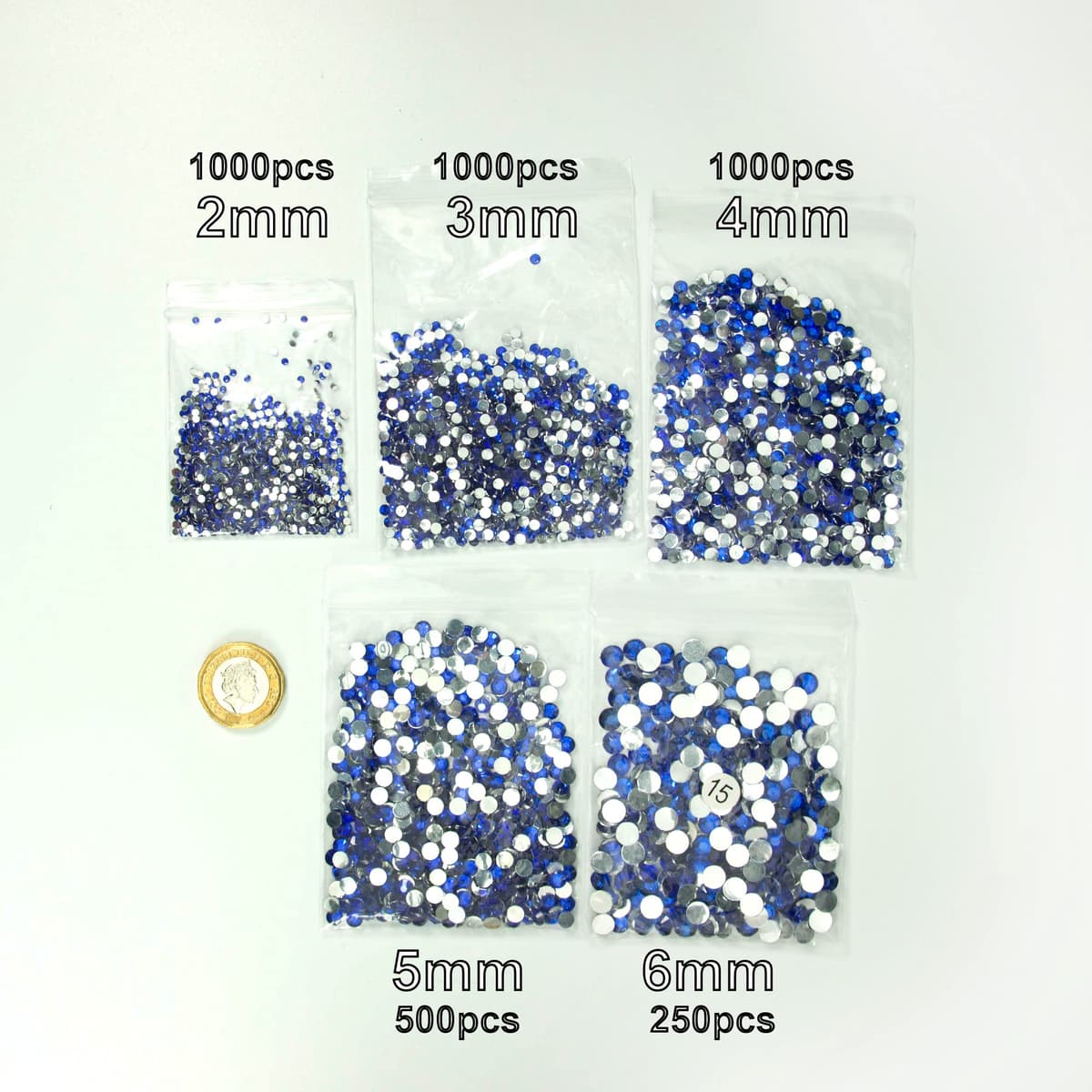 1000pcs 4mm Flat Back Non-Stick Rhinestone Crystal Diamantes Nail Art & Craft Scrapbooking Embellishments 90 Available Colours (4mm, AB Clear #A13) — view 5