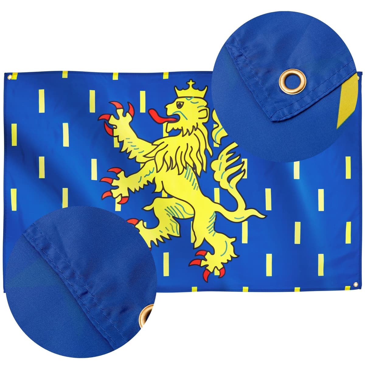 Runesol Cornwall Flag - 91x152cm, 3ft x 5ft, Cornish Flag, 4 Grommets, Eyelet in Every Corner, Premium Quality, Inside & Outside Use, Vivid Colours — view 1170