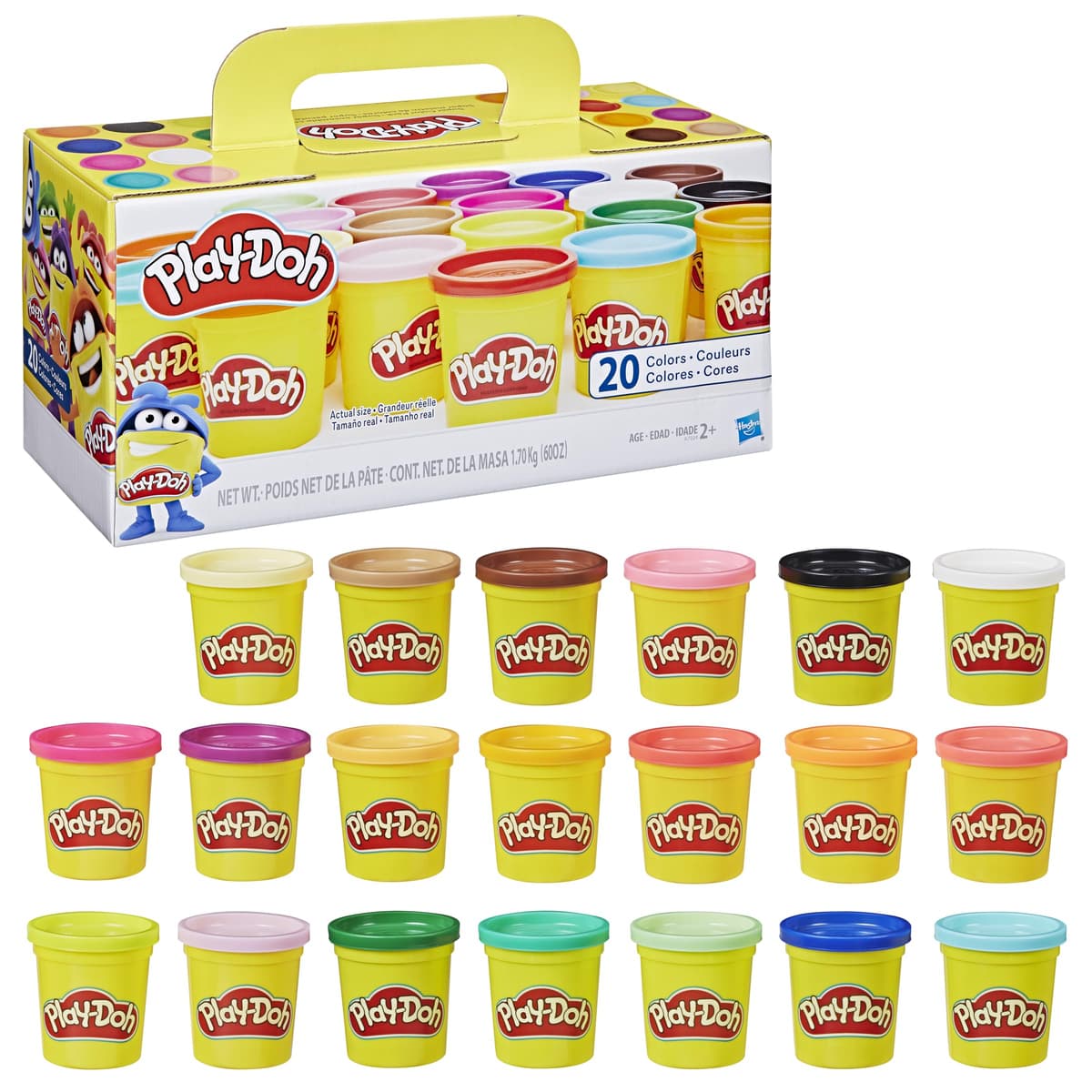 Play-Doh Pack de 20 Botes de Plastilina No Tóxica, Surtido de Colores, Manualidades y Actividades Creativas, Niños y Niñas de 2 Años o Más — view 10