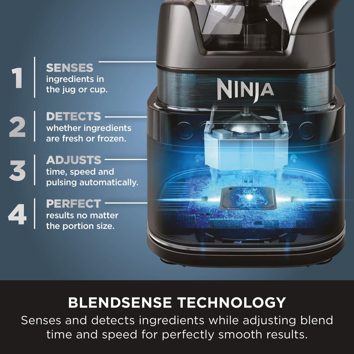 Ninja 3-in-1 Detect Power Blender Processor Pro, Powerful 1200W Blender, Food Processor Bowl, Dough Blade, 2x Single Serve Cups, Jug, Make Pizza Dough, Blend, Chop & Mix, Stone Gold, TB401UKSTGD — view 5