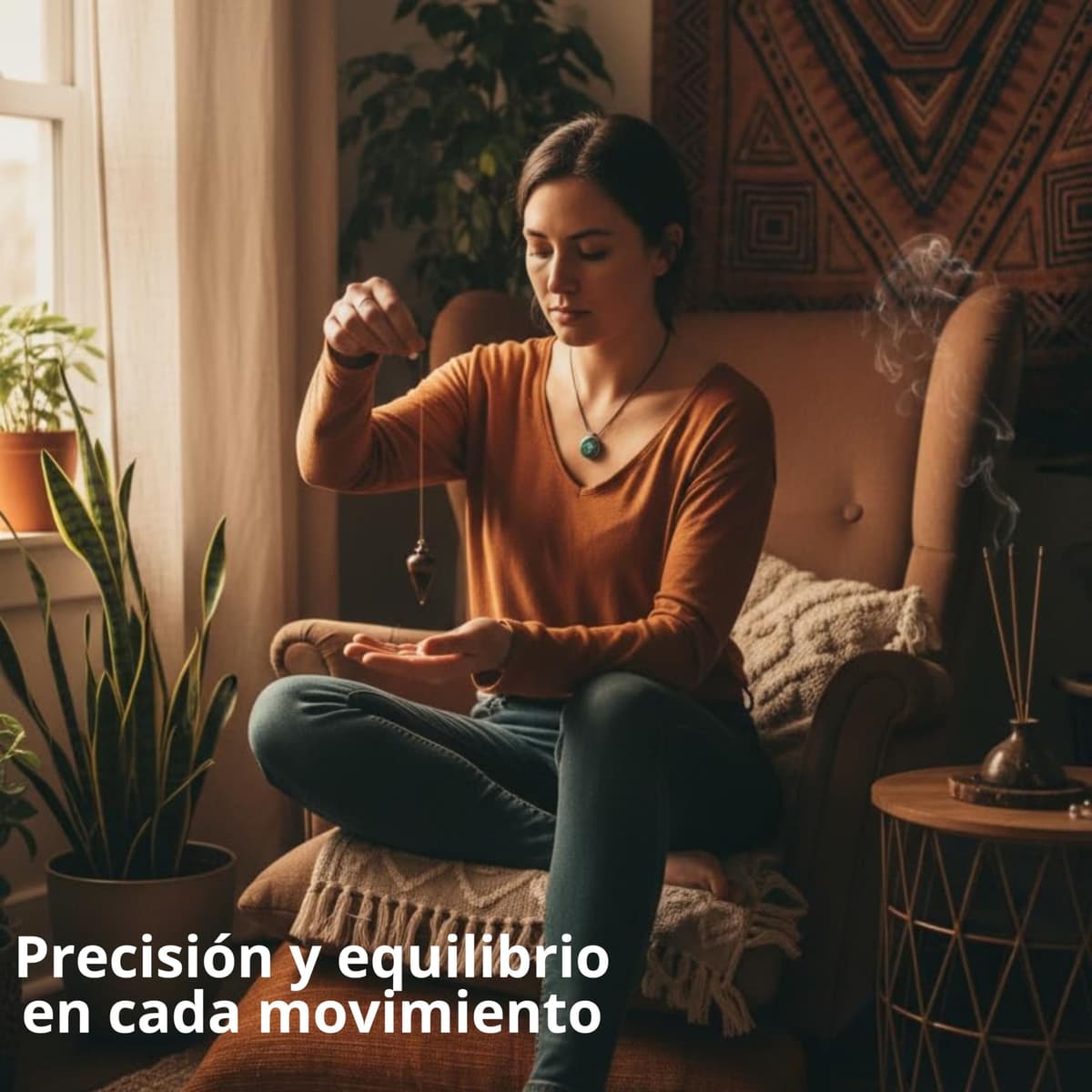 ME HECHIZAS TU Péndulo Adivinación Ojo deTigre Natural + 1 Palo Santo + Bolsa de Almacenamiento | Herramienta de Radiestesia y Meditación para Tarot, Reiki y Sanación Espiritual | Cristal Auténtico. — view 4