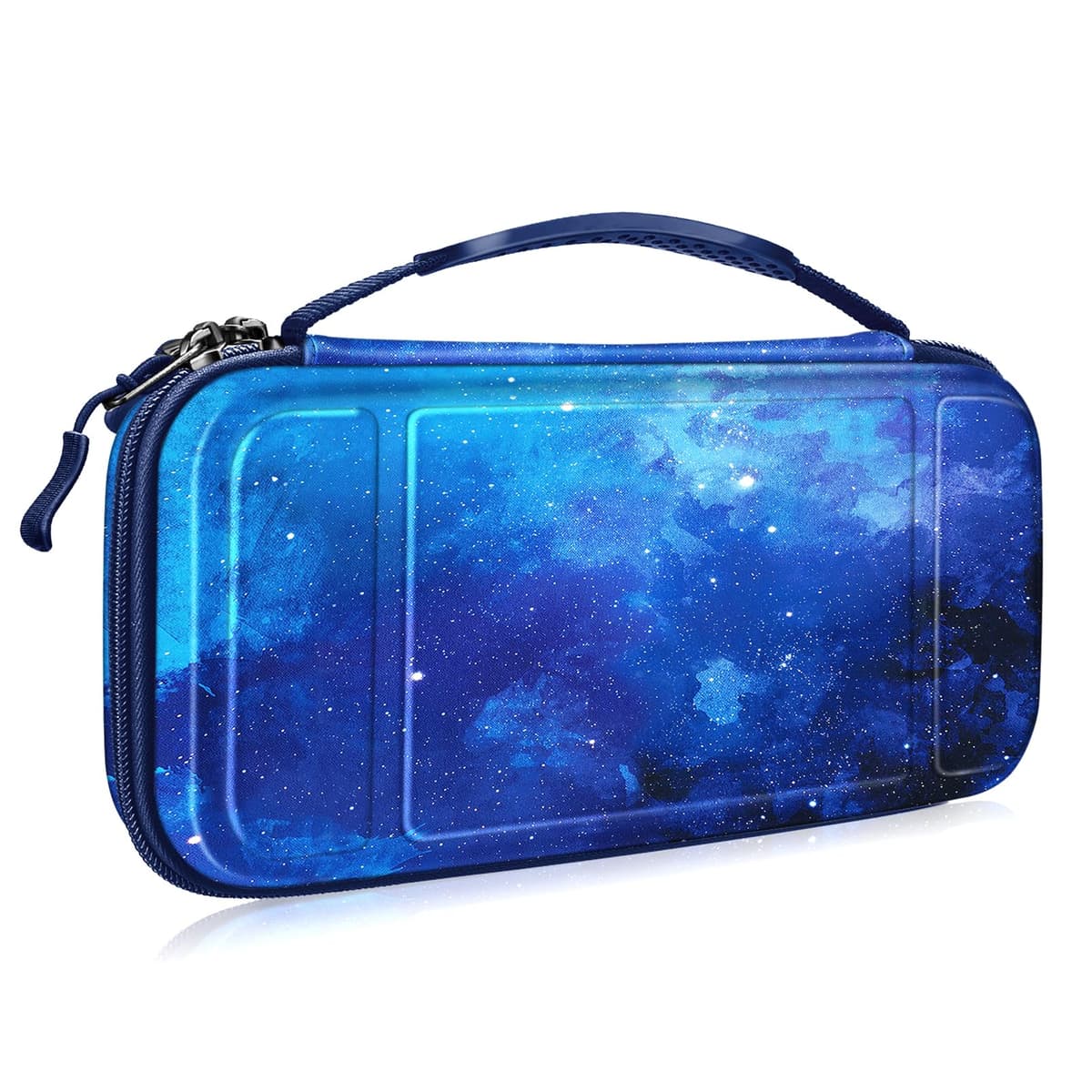 FINTIE Funda Portátil Compatible con Nintendo Switch/Switch OLED (2021) - [Antichoque] Estuche Dura para Viaje con 10 Ranuras y Bolsillo Interno para Joy-con,