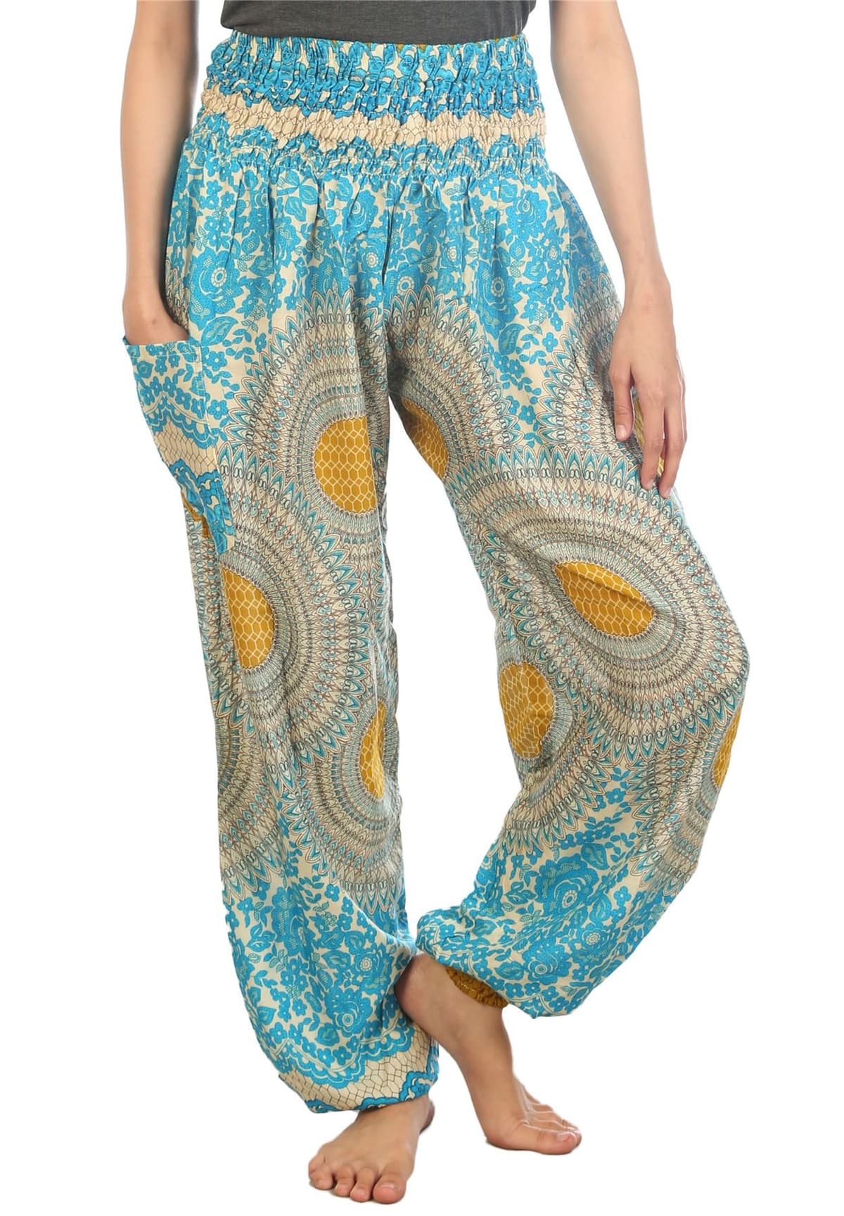 Lofbaz Harem Pants for Women Yoga Boho Hippie Clothing Womens Palazzo Bohemian Pajama Trousers Beach Indian Gypsy Genie Clothes — view 52