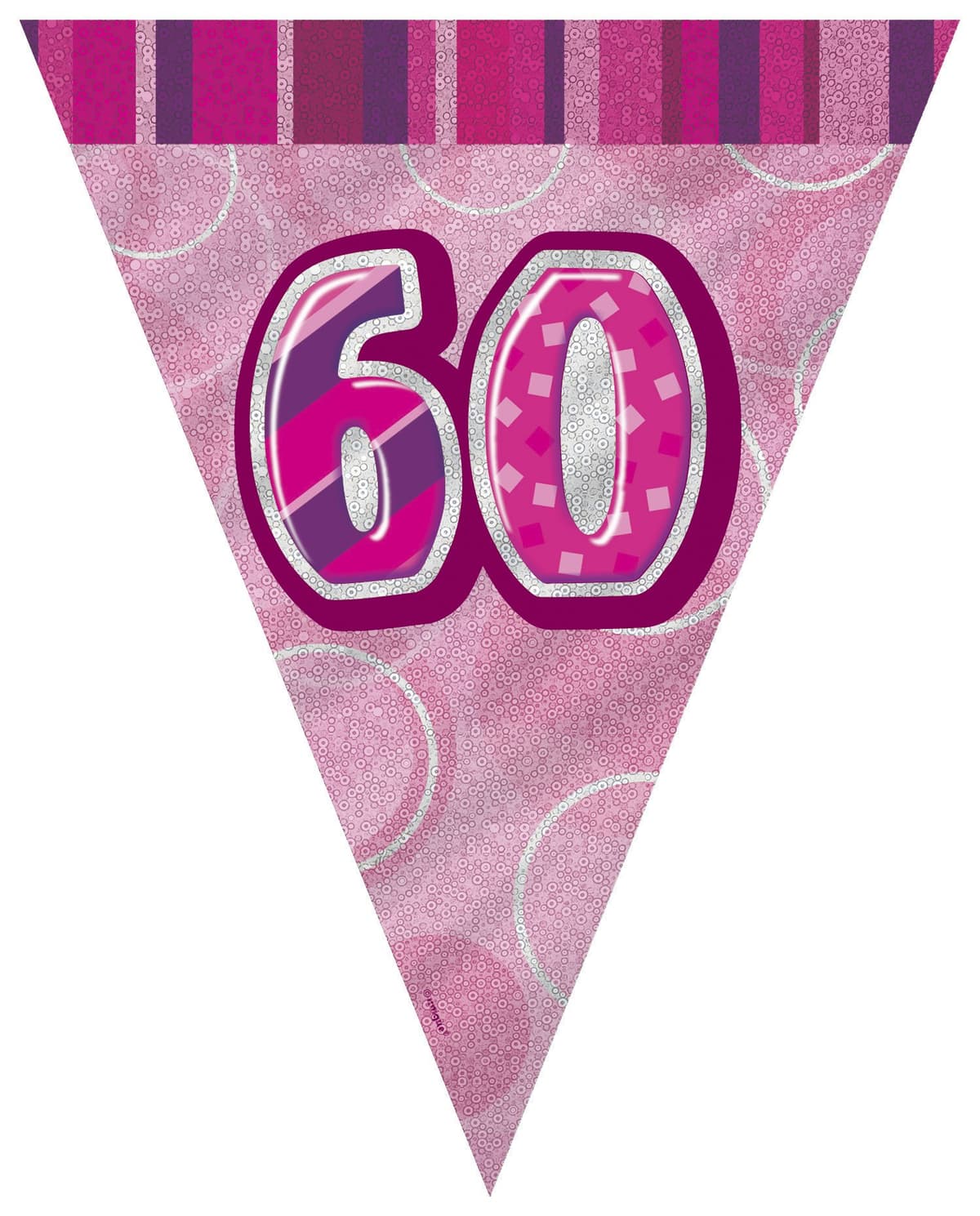 Unique Party 92068 - 9ft Foil Glitz Pink Happy 80th Birthday Banner — view 143