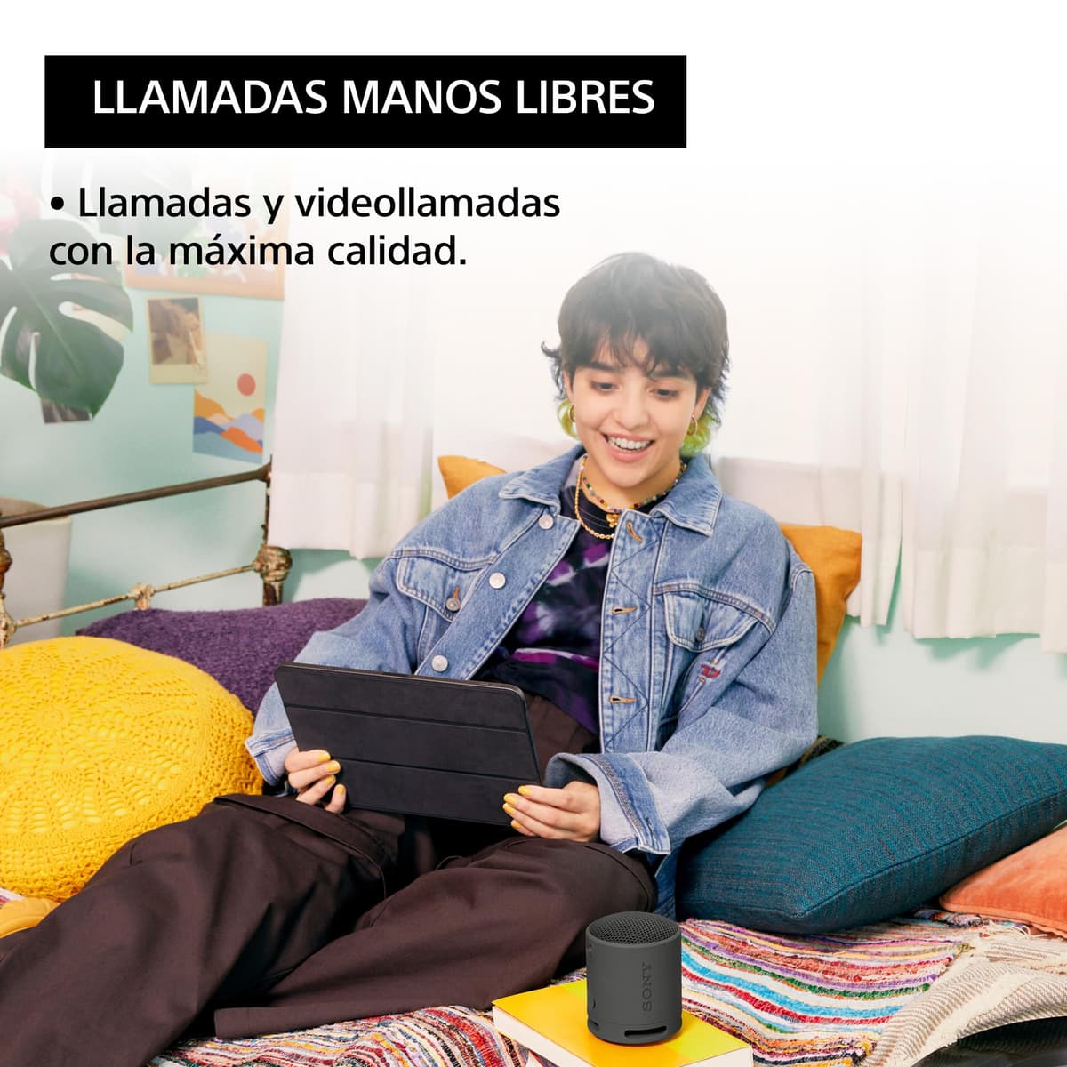 Sony Altavoz Bluetooth SRS-XB100, Ligero, Compacto, Altavoz Resistente al Agua y al Polvo IP67, hasta 16 h de batería, Correa Adaptable, Negro — view 8