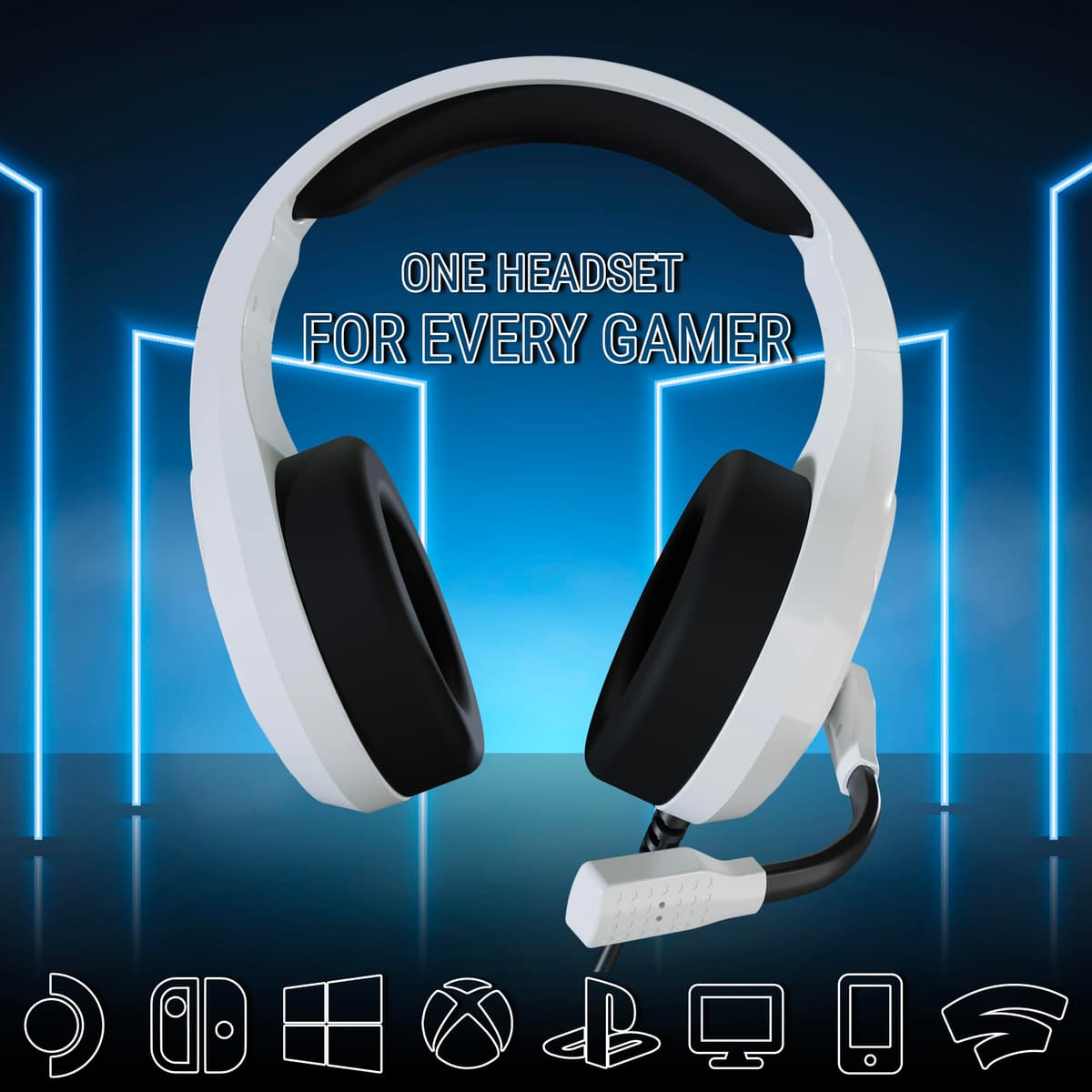 Orzly Gaming Headset for PC and Gaming Consoles compatible with PS5, PS4, XBOX SERIES X | S, XBOX ONE, Nintendo Switch & Steam Deck with noise cancelling mic - RXH-30 Siberia Edition — view 2