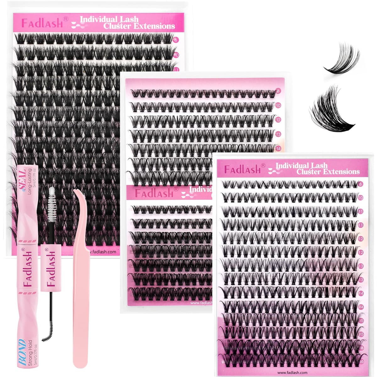 FADLASH Lash 120pcs 0.07mm D Curl 8-16mm 40D Mixed Trays Customizable DIY Eyelash Extensions for Beginners — view 125