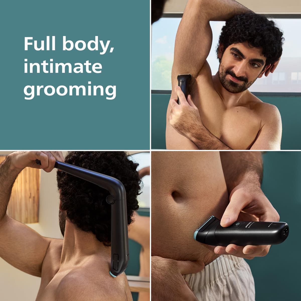 Philips Body Groomer 5000 Series - Trimmer for Men with Triple Protect Shave System, Intimate Trim & Shave, Foldable Back Attachment, 100% Showerproof, 100 Min. Runtime, Model BG5480/15 — view 2