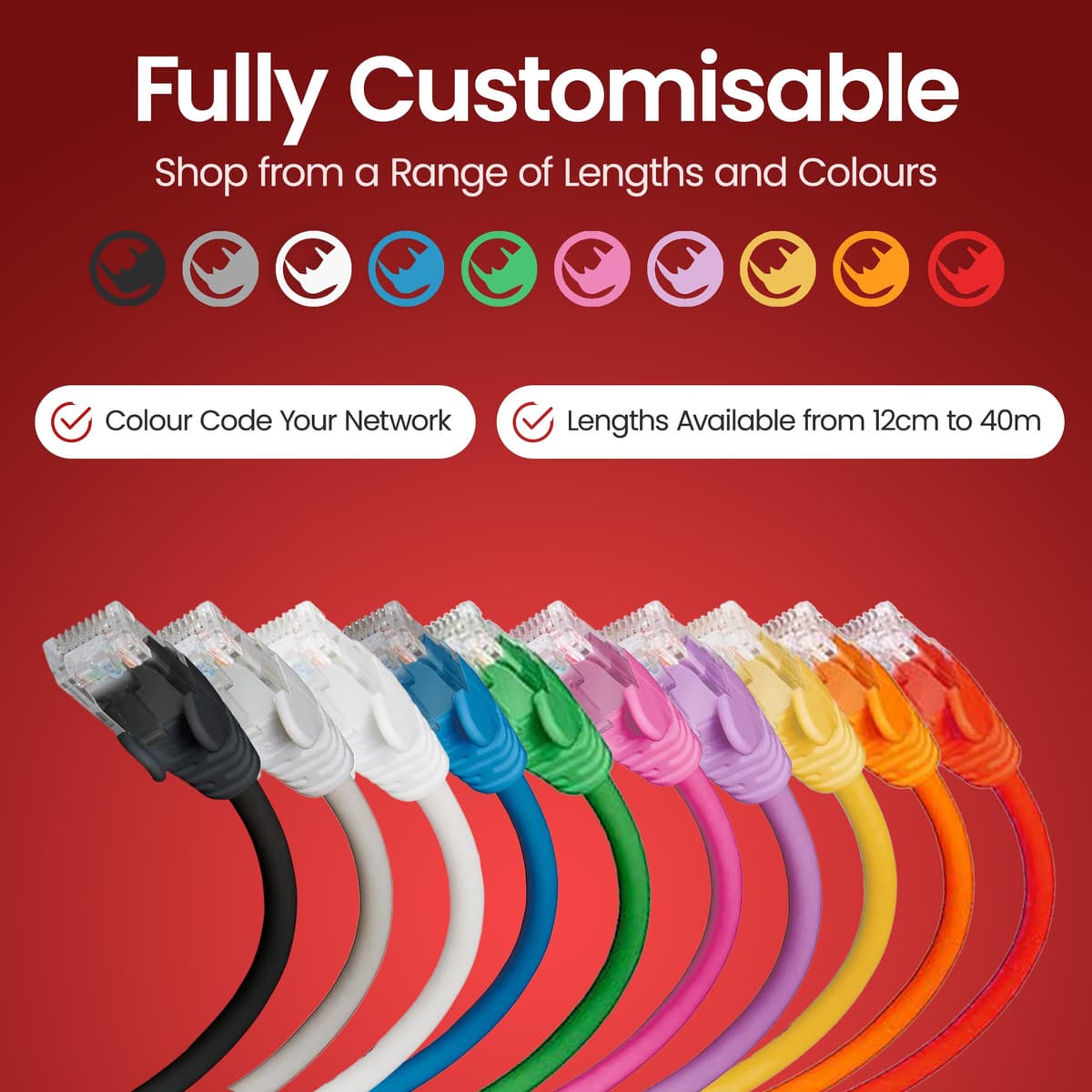 rhinocables CAT 6 High-Speed Gigabit Ethernet Cable - Patch Network Lead for LAN| Snagless UTP With LSZH Jacket | RJ45 Connector - Internet, Router, Modem, Smart TV, PC & More (5m, Black, Pack of 1) — view 5
