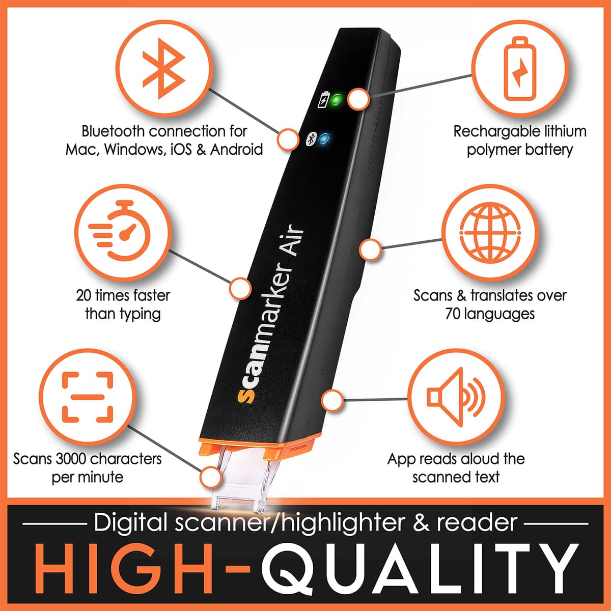 Scanmarker Air Pen Scanner & Translation Pen | Reading Pen for Dyslexia, Students & Professionals - Compatible with Mac, Windows, iOS & Android — view 4