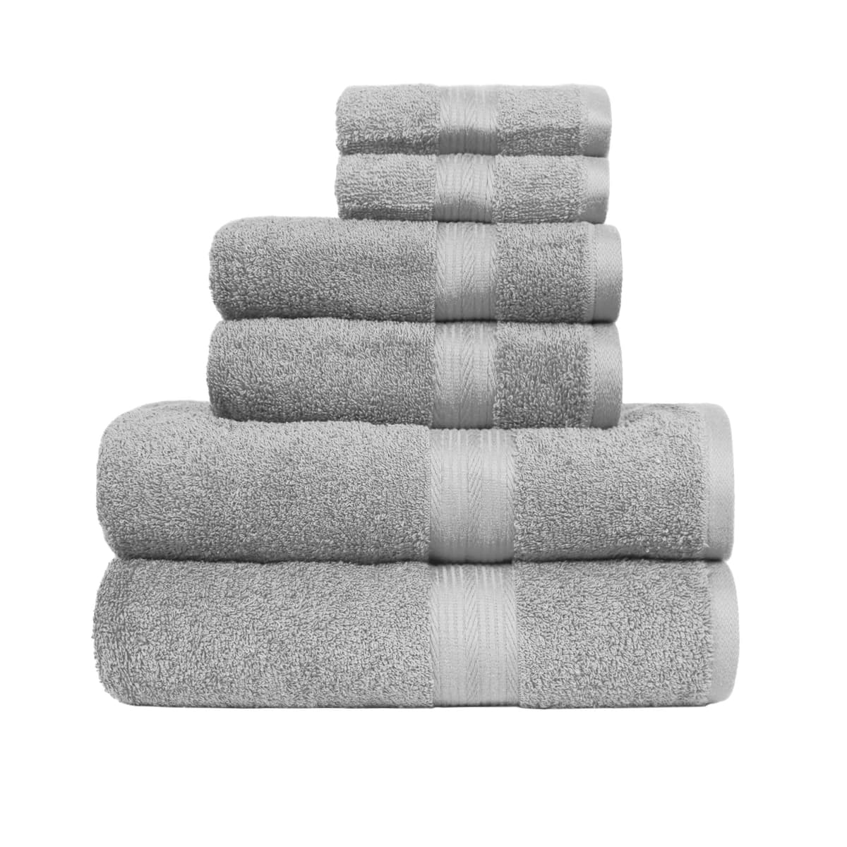 Amazon Basics Juego Toallas Baño Completo 100% Algodón 2 Toallas Baño + 2 Mano, Negro, Pack 4 Unidades — view 17