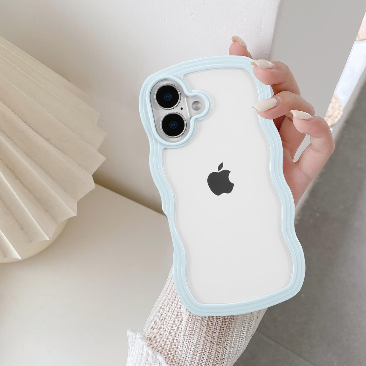 QLTYPRI Compatible with iPhone 11 Case, Cute Curly Wave Frame Clear Case for Girls Women, Transparent Soft Silicone TPU Bumper Shockproof Protective Phone Cover for iPhone 11 - Purple — view 56