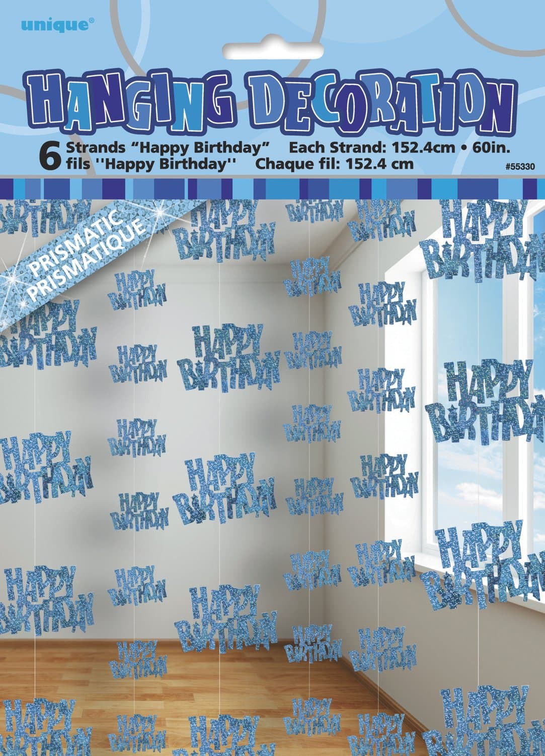 Unique Party 92068 - 9ft Foil Glitz Pink Happy 80th Birthday Banner — view 239